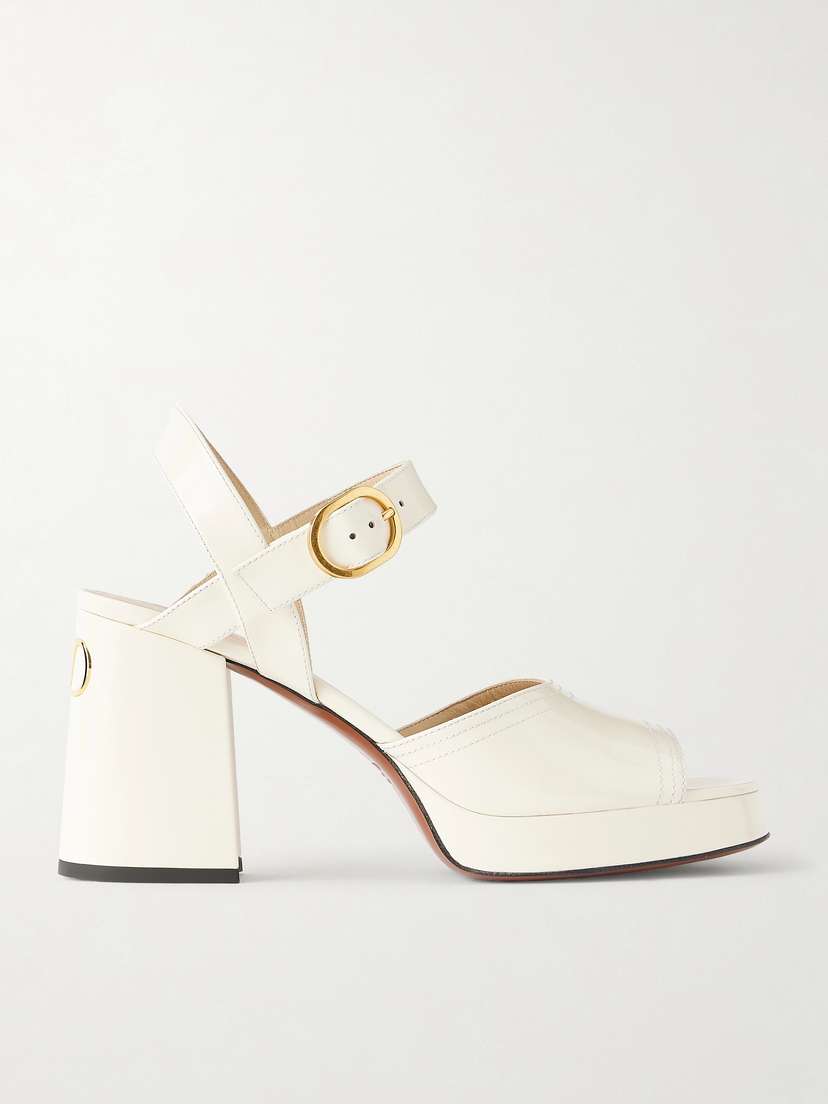 Valentino Garavani Fawcette Leather Mid-heel Sandals