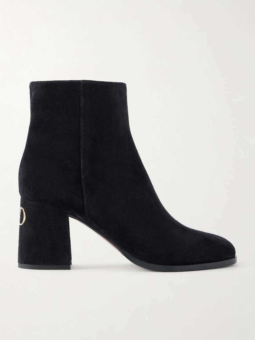 Valentino Garavani 75 Bootie Fawcette Suede Ankle Boots
