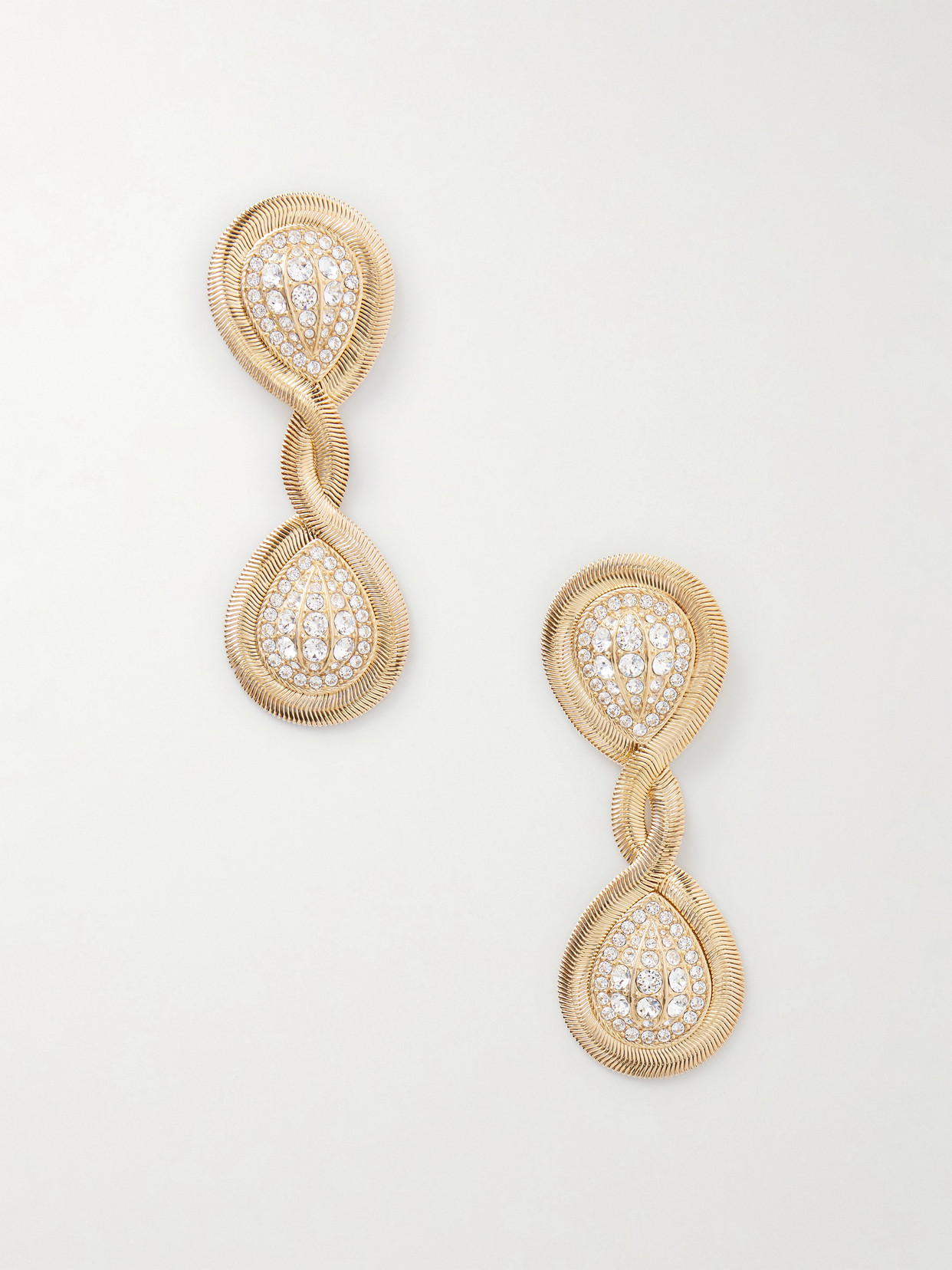 Valentino Garavani Gold-tone Crystal Earrings