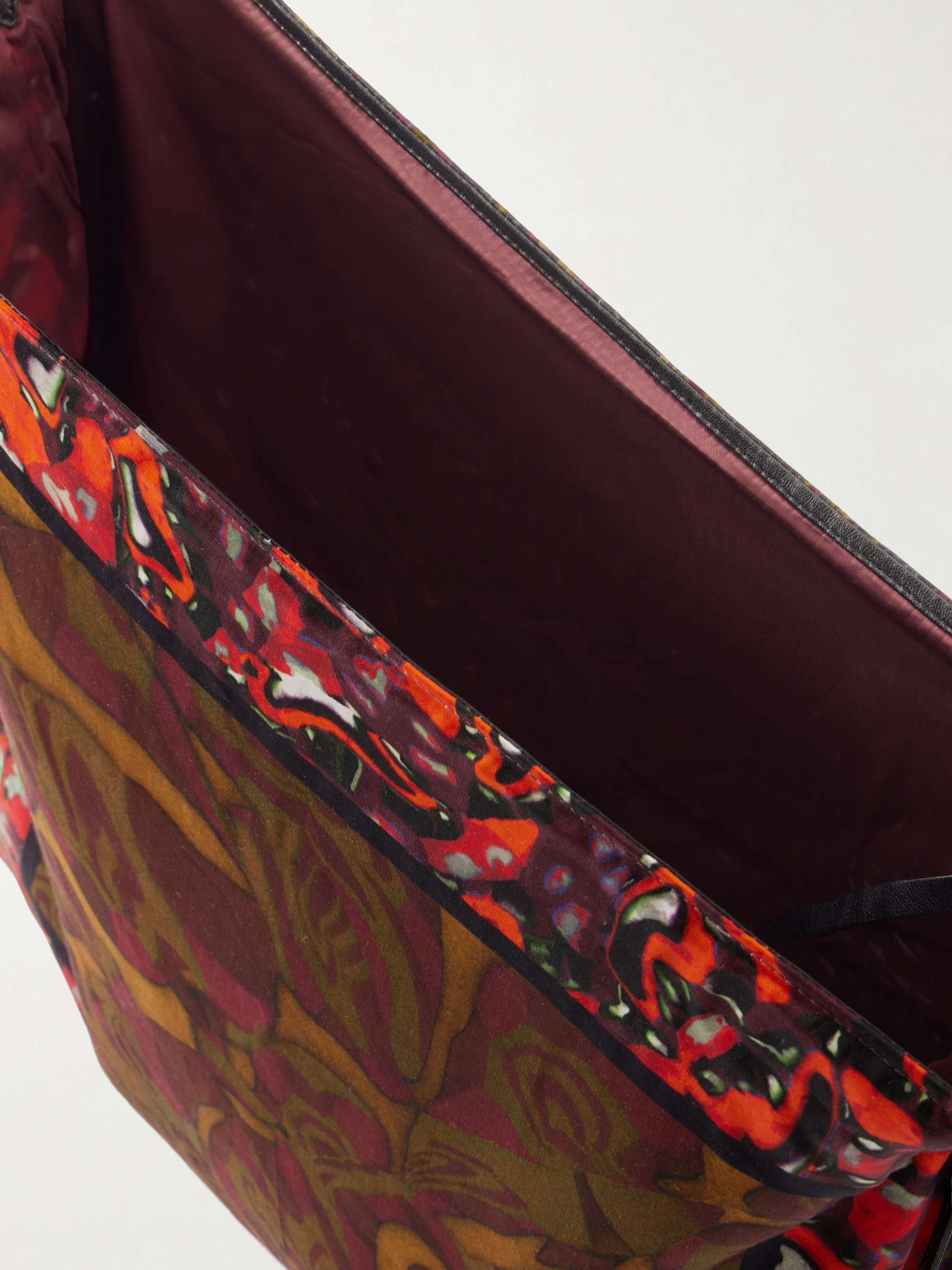 DRIES VAN NOTEN Printed satin shoulder bag | NET-A-PORTER