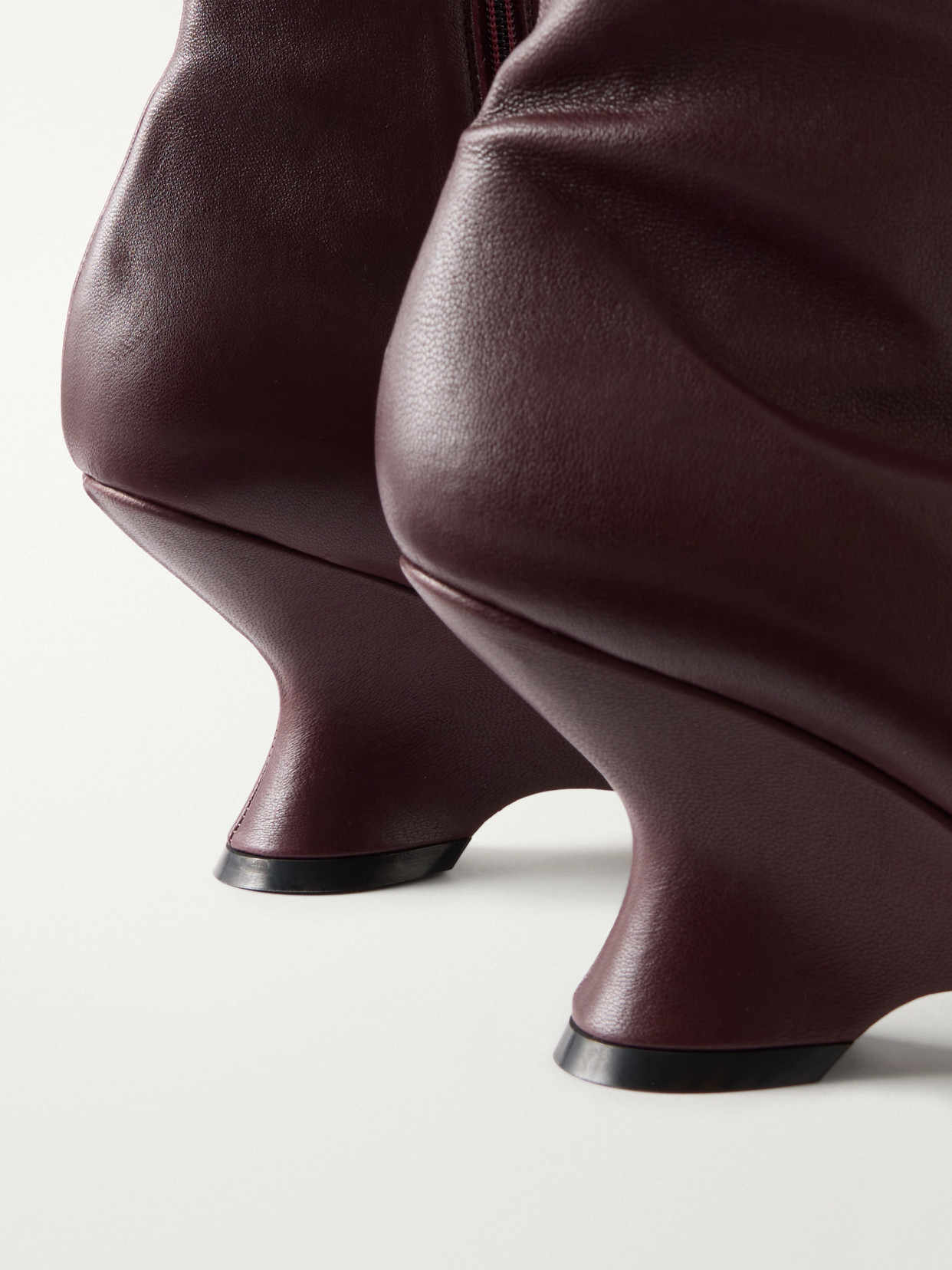 Dries Van Noten Leather Wedge Ankle Boots In Multi