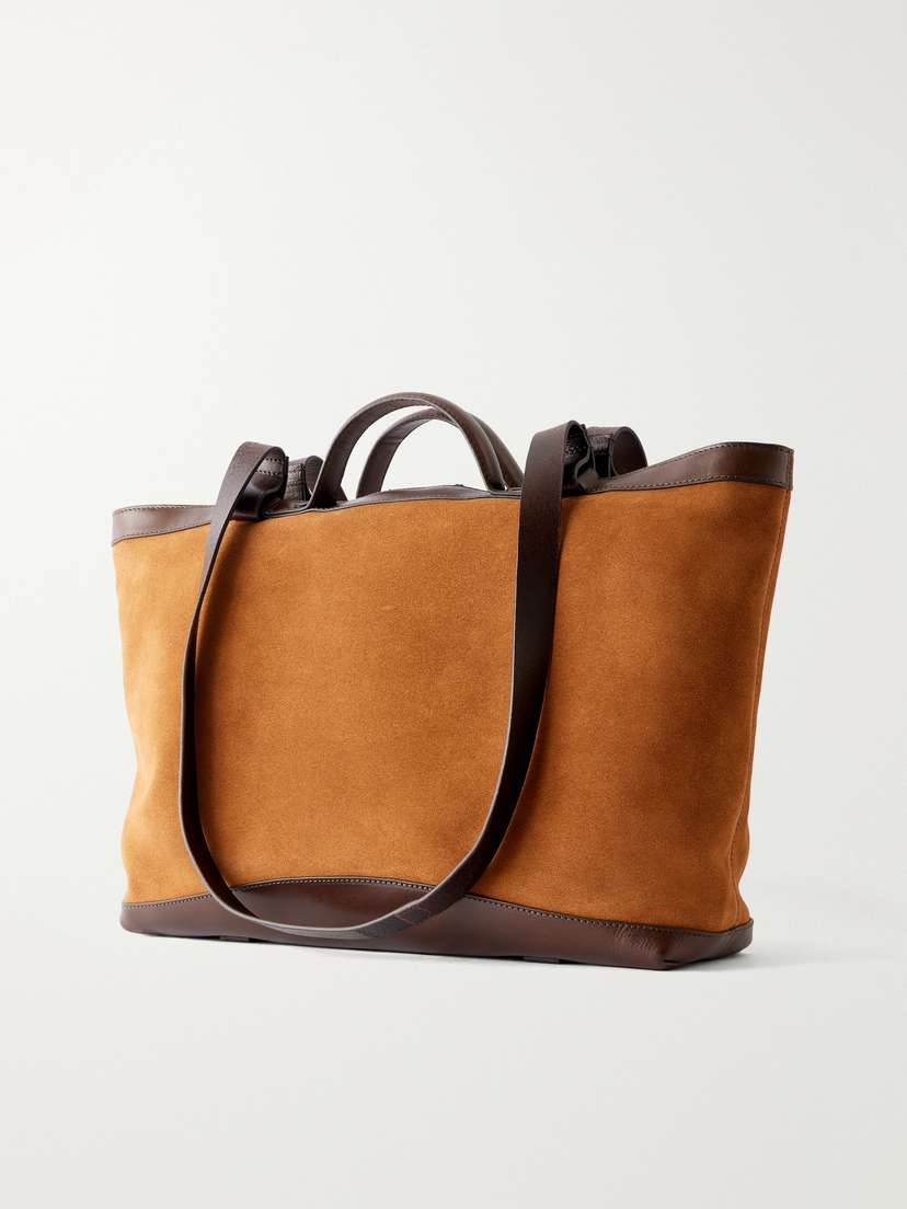 Dries Van Noten Carter Leather-trimmed Suede Tote | Thumbnail 4 Dries Van Noten Carter Leather-trimmed Suede Tote | Thumbnail 4