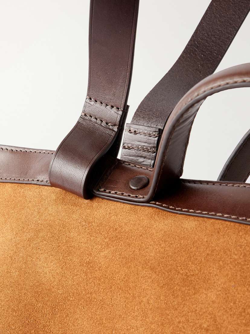 Dries Van Noten Carter Leather-trimmed Suede Tote | Thumbnail 5 Dries Van Noten Carter Leather-trimmed Suede Tote | Thumbnail 5