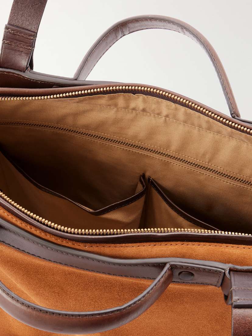 Dries Van Noten Carter Leather-trimmed Suede Tote | Thumbnail 6 Dries Van Noten Carter Leather-trimmed Suede Tote | Thumbnail 6