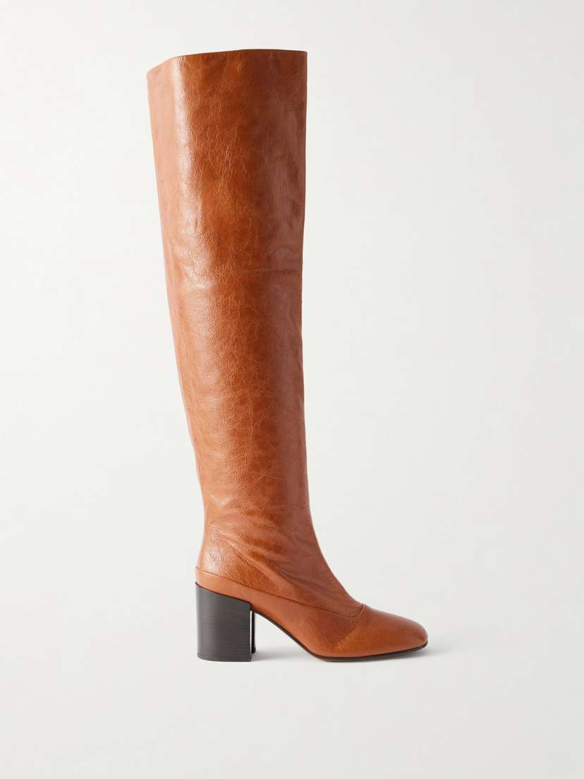 Dries Van Noten Leather Knee Boots | Thumbnail 6 Dries Van Noten Leather Knee Boots | Thumbnail 6