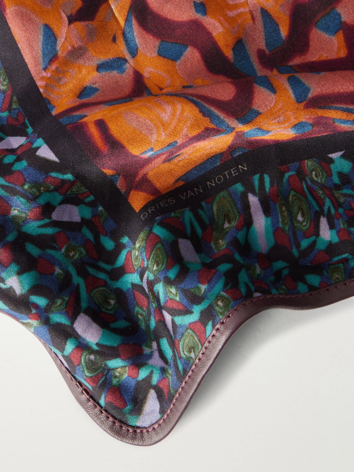Printed Satin Shoulder Bag