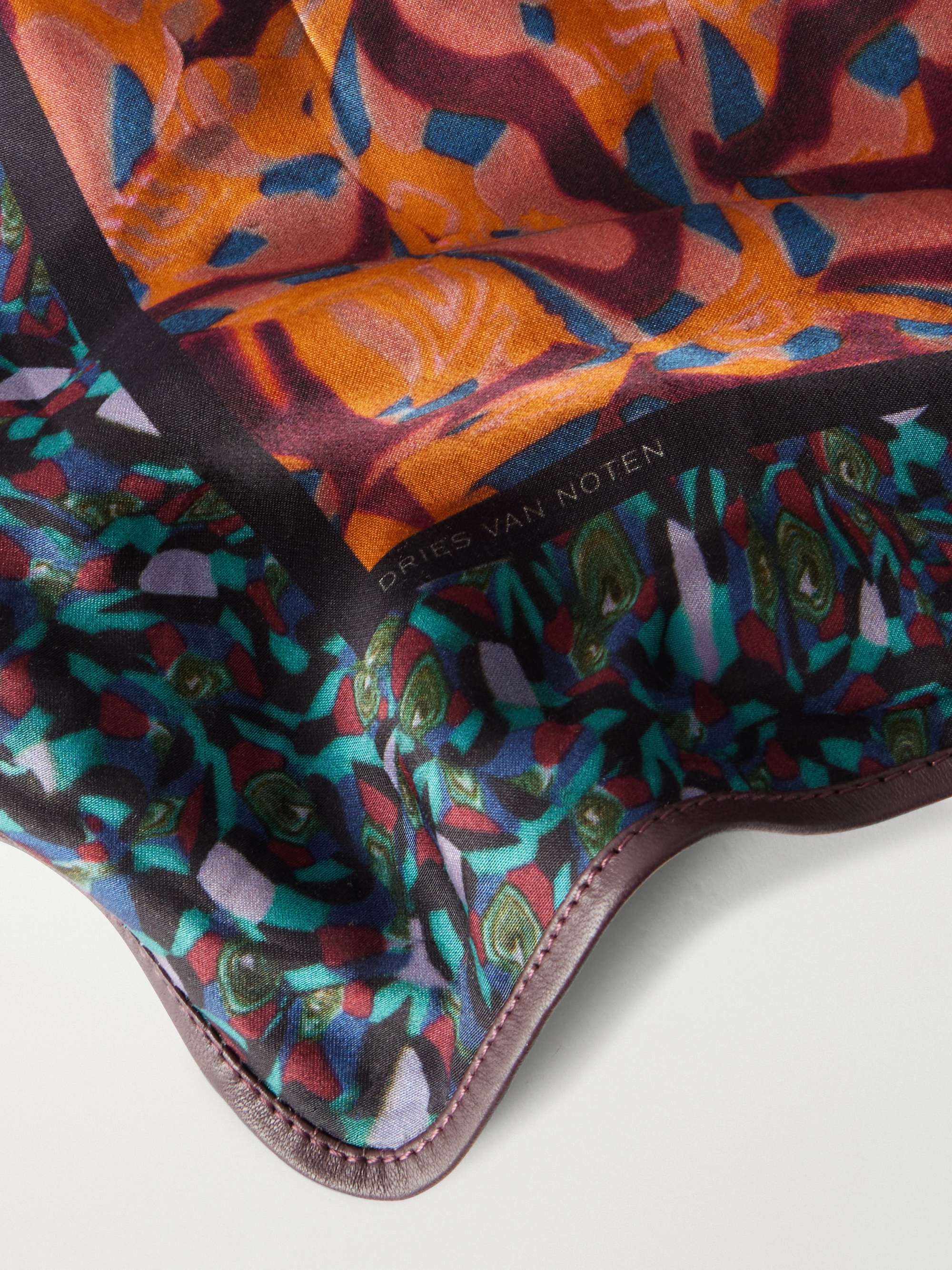 DRIES VAN NOTEN Printed satin shoulder bag | NET-A-PORTER