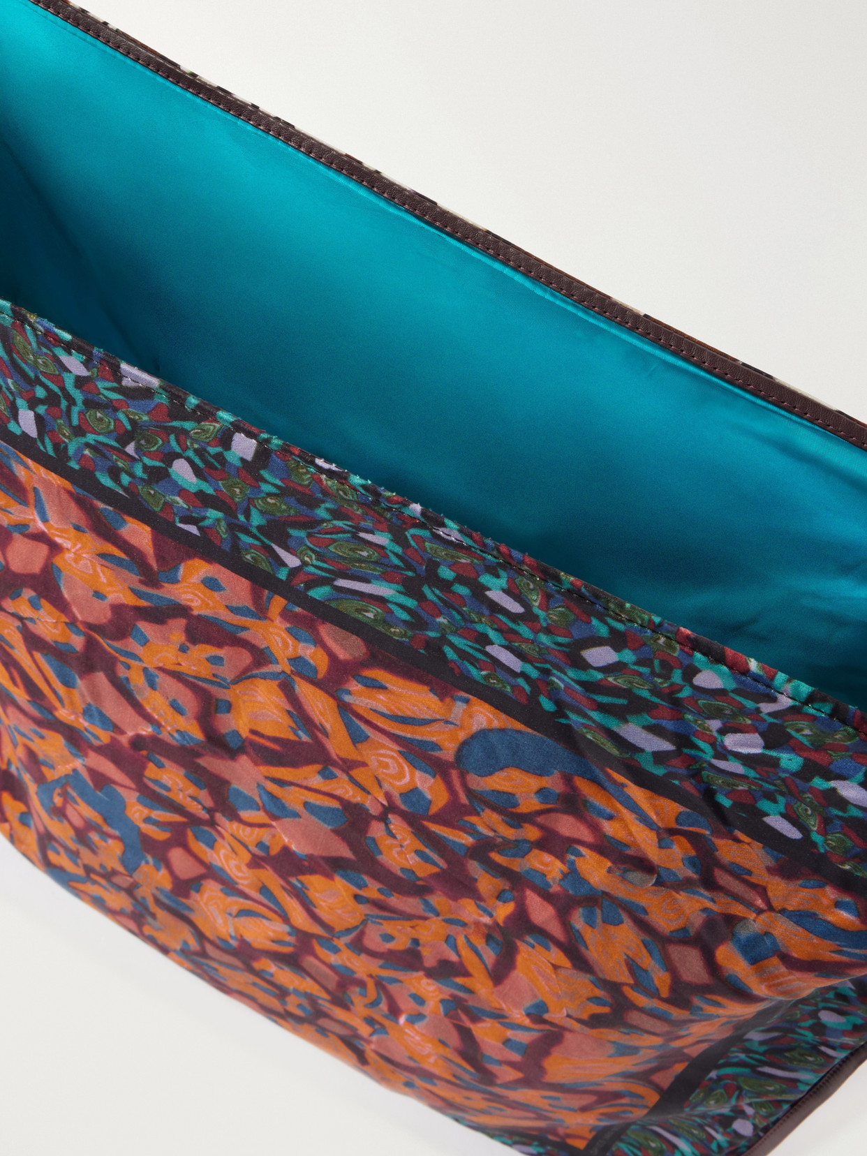 Printed Satin Shoulder Bag