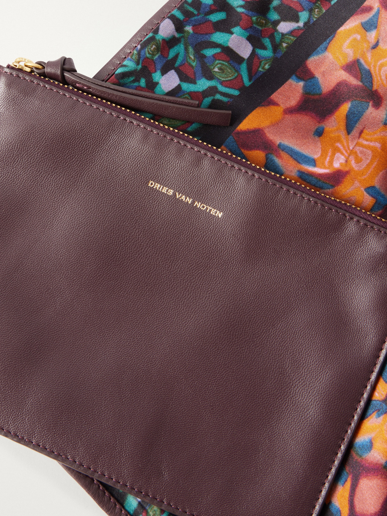 Printed Satin Shoulder Bag