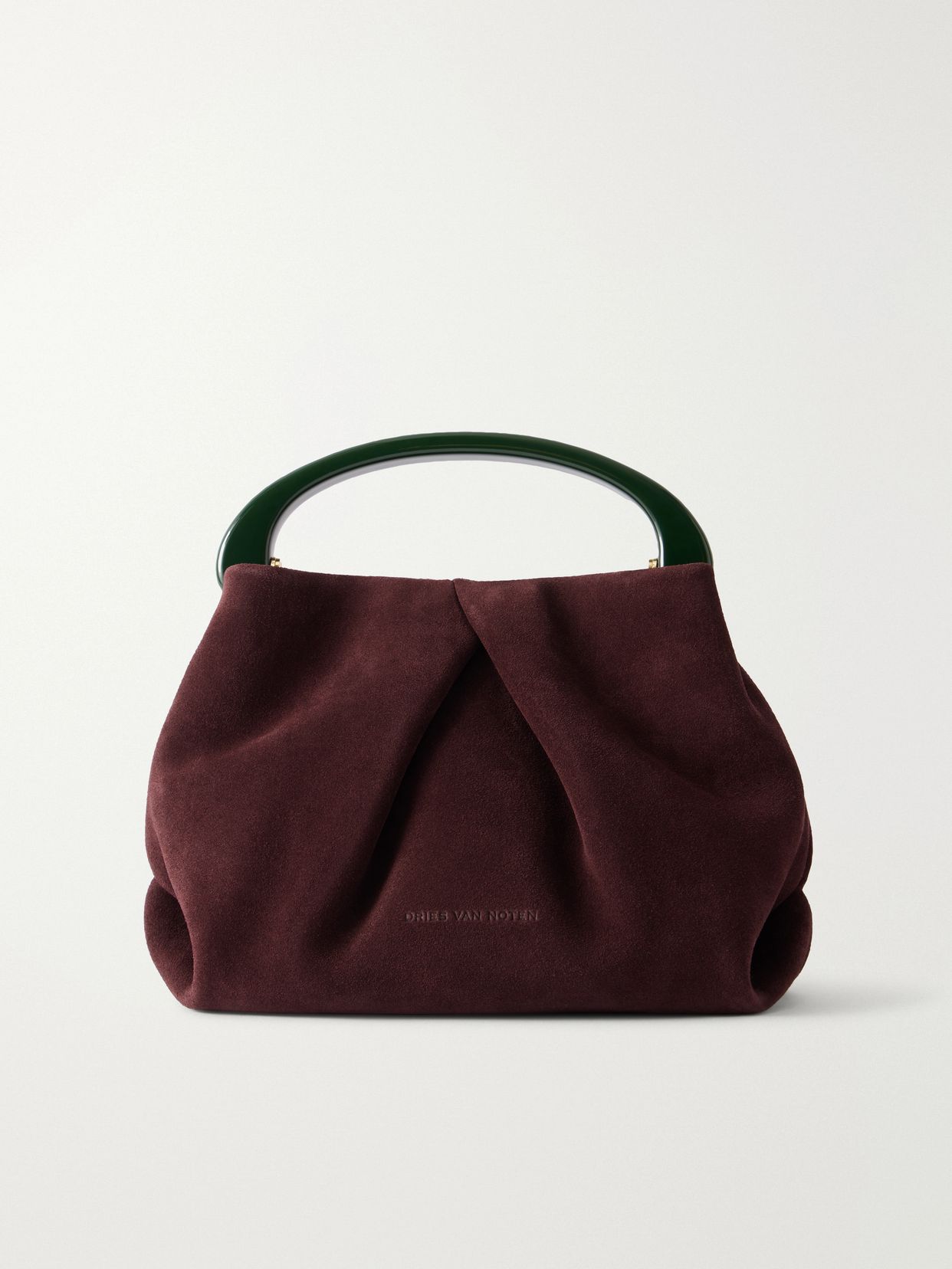 Suede clutch
