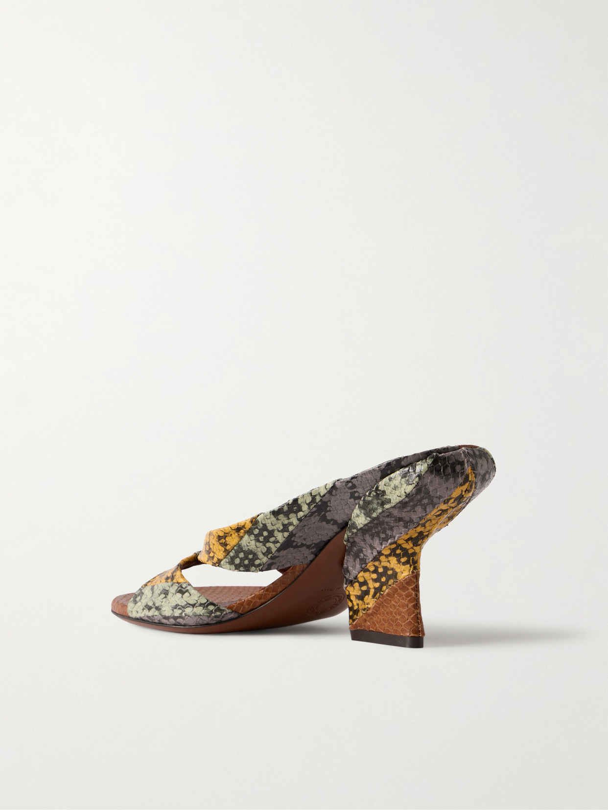 Snake-Effect Sandals