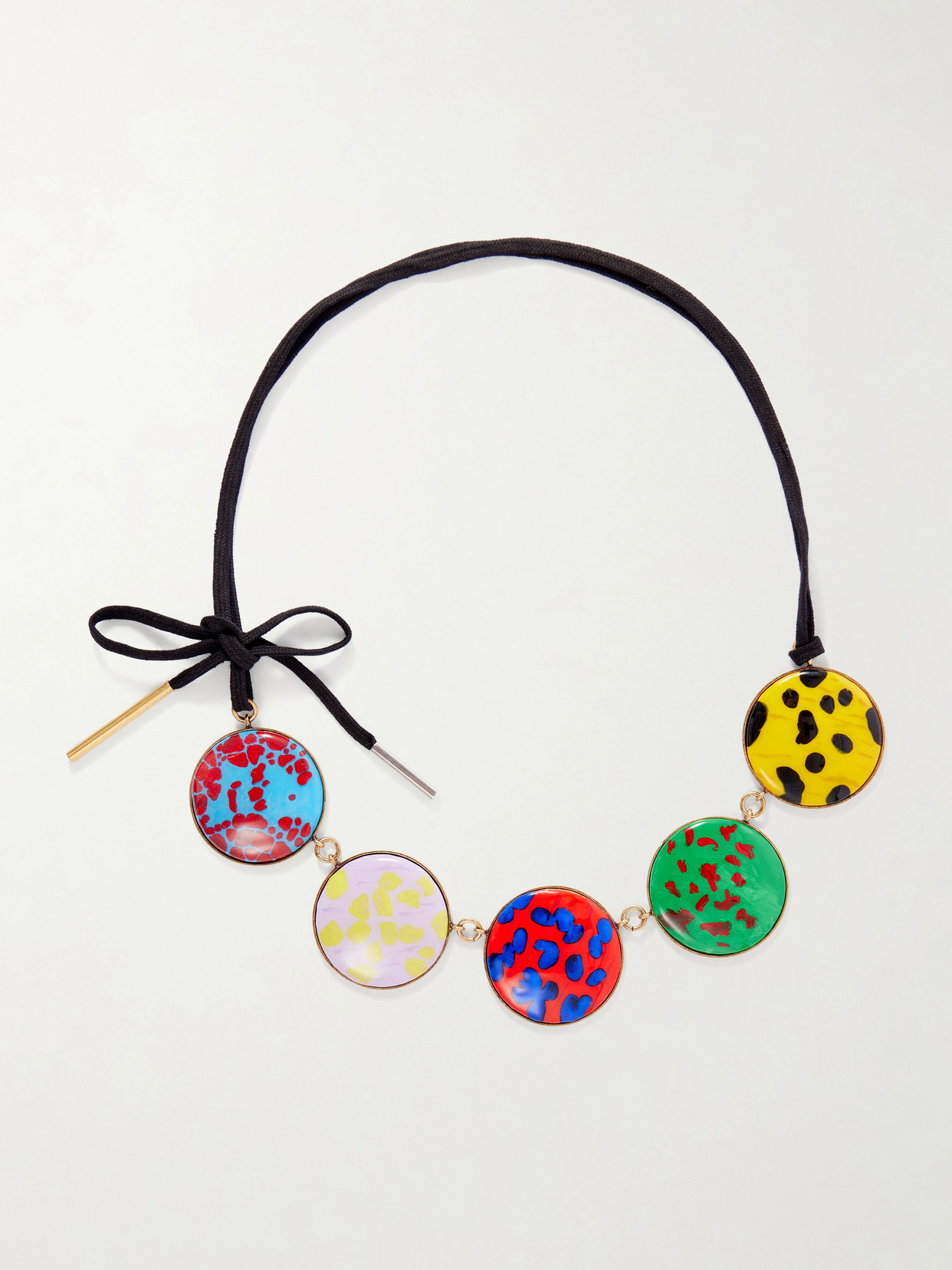 Dries Van Noten Embellished Gold-tone Statement Necklace In Multi