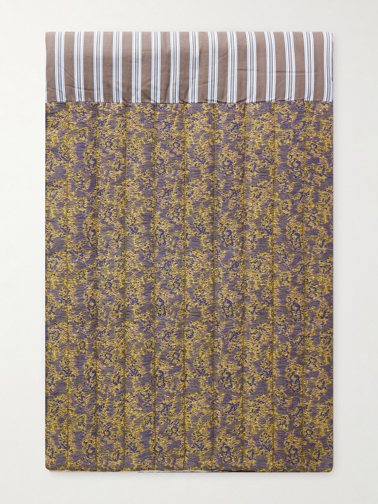 Dries Van Noten Patchwork Quilted Scarf In Gold
