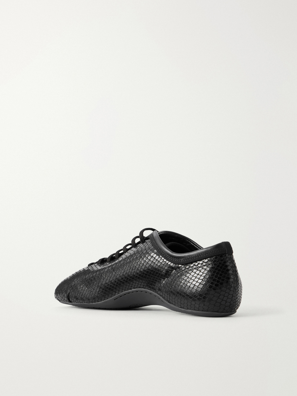 Dries Van Noten Snake-effect Leather Sneakers In Multi