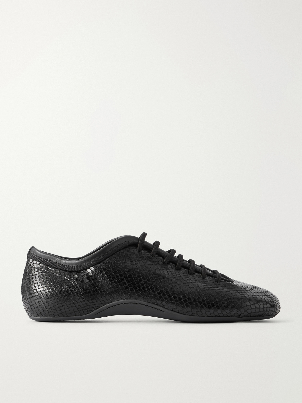 Dries Van Noten Snake-effect Leather Sneakers In Multi