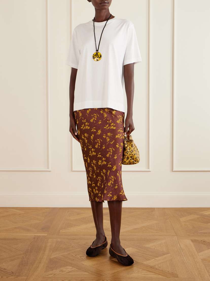 Dries Van Noten Leather-trimmed Velvet Ballet Flats | Thumbnail 4 Dries Van Noten Leather-trimmed Velvet Ballet Flats | Thumbnail 4
