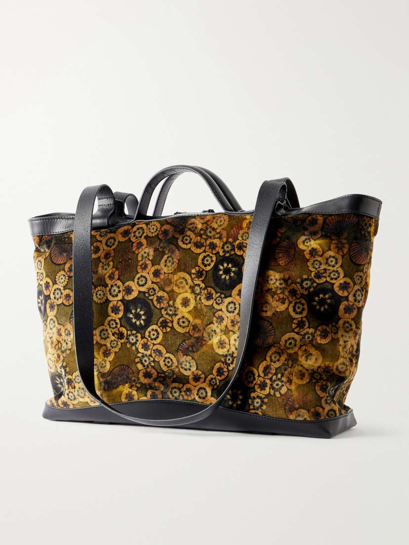 Dries Van Noten Carter Printed Leather-trimmed Velvet Tote | Thumbnail 4 Dries Van Noten Carter Printed Leather-trimmed Velvet Tote | Thumbnail 4