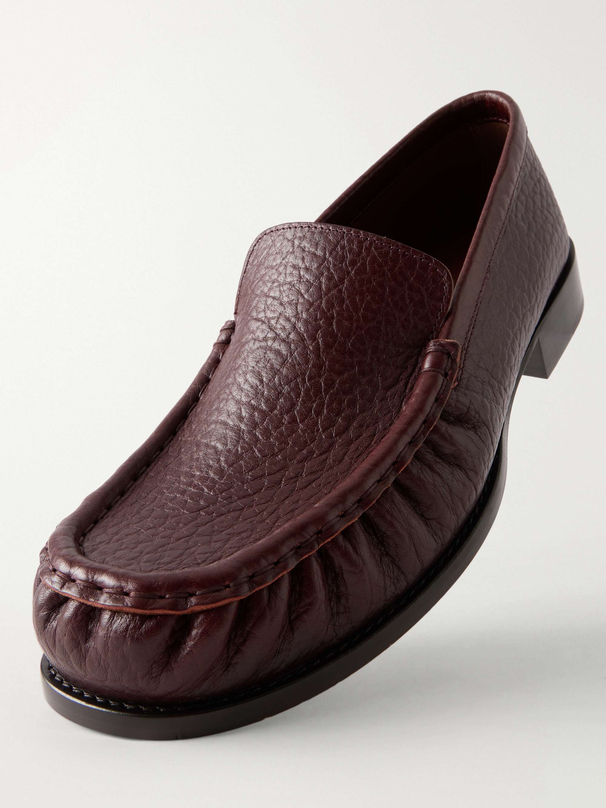 DRIES VAN NOTEN Crinkled leather loafers | NET-A-PORTER