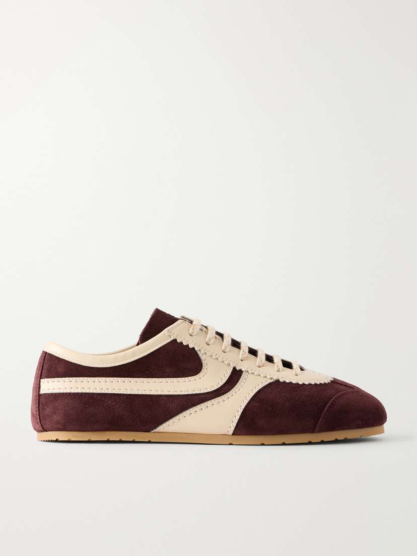 Dries Van Noten Leather-trimmed Suede Sneakers | Thumbnail 6