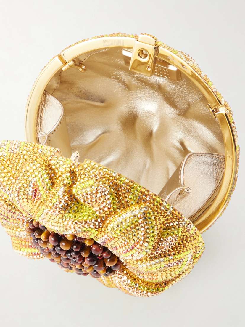 Judith Leiber Couture Sunflower Crystal-embellished Gold-tone Clutch | Thumbnail 6 Judith Leiber Couture Sunflower Crystal-embellished Gold-tone Clutch | Thumbnail 6