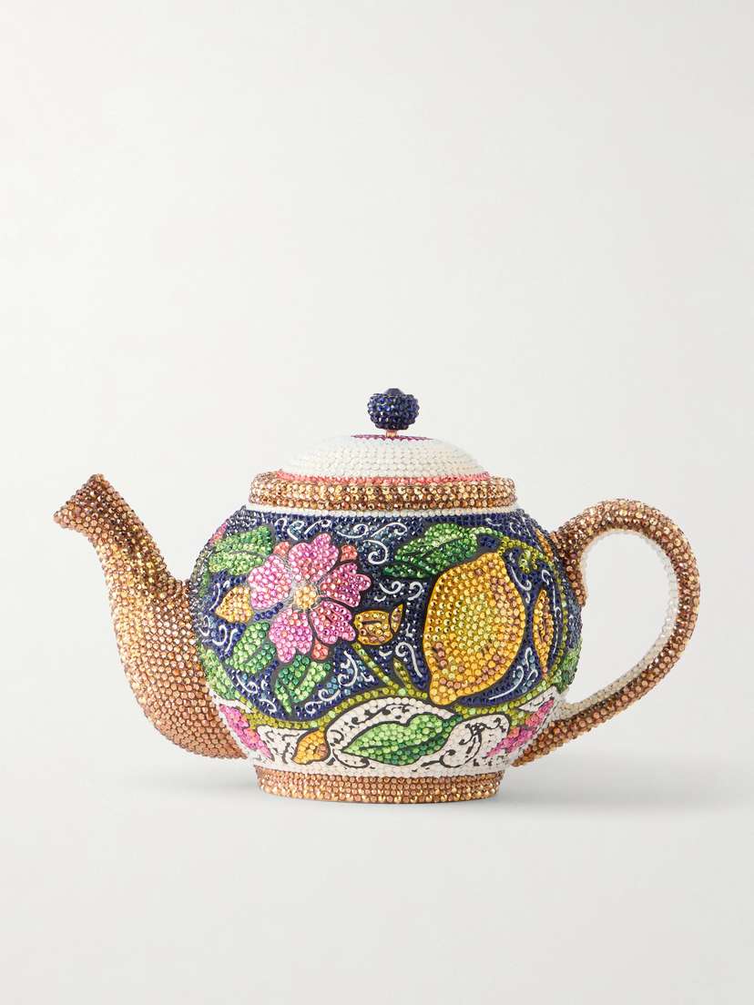 Judith Leiber Couture Teapot Crystal-embellished Gold-tone Clutch | Thumbnail 7