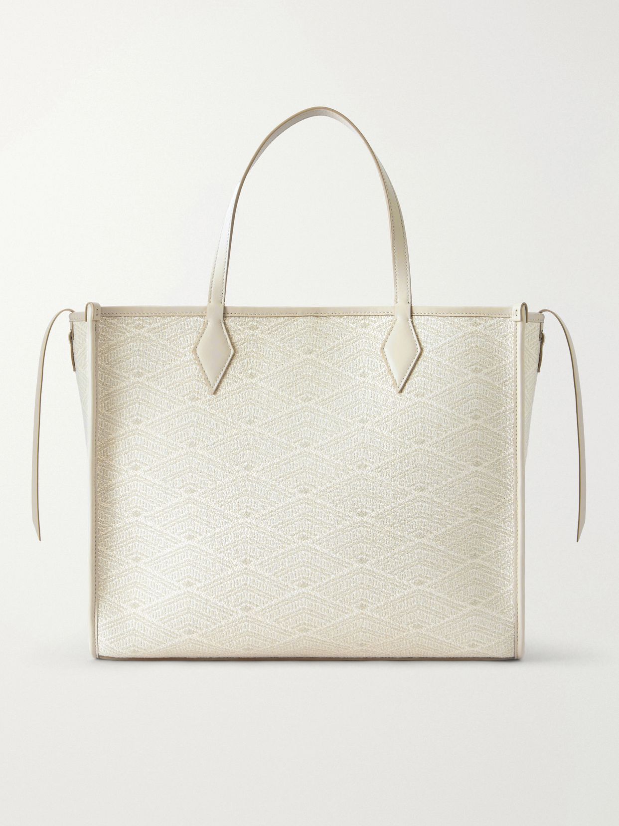 Chameleon 41 leather-trimmed jacquard tote