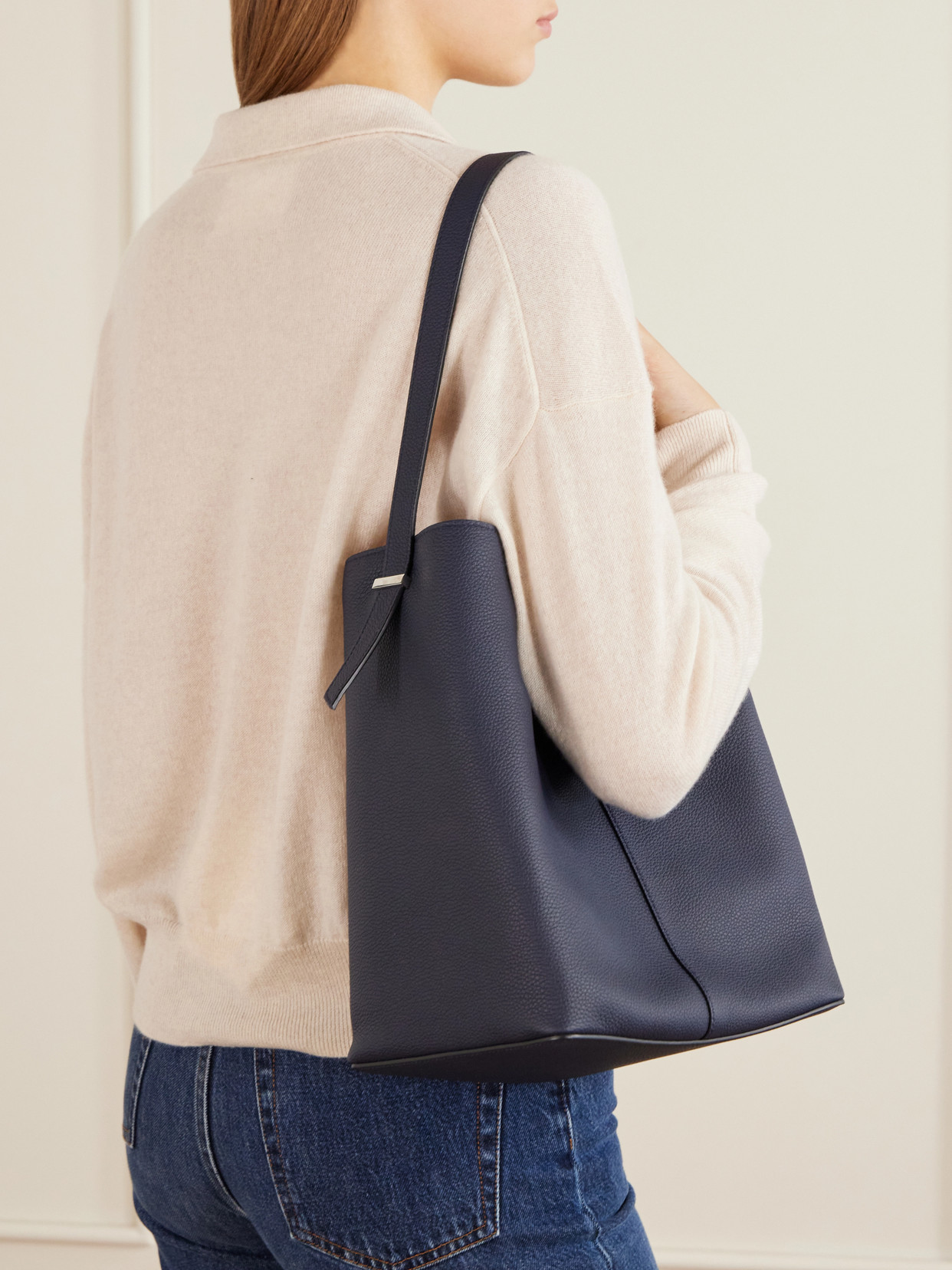 Métier - Tilt 22 Textured-Leather Shoulder Bag
