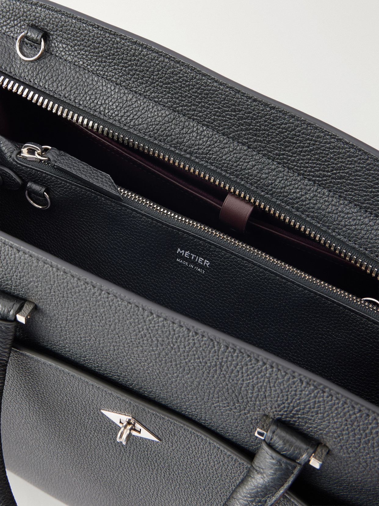 Métier - Private Eye Textured-Leather Shoulder Bag