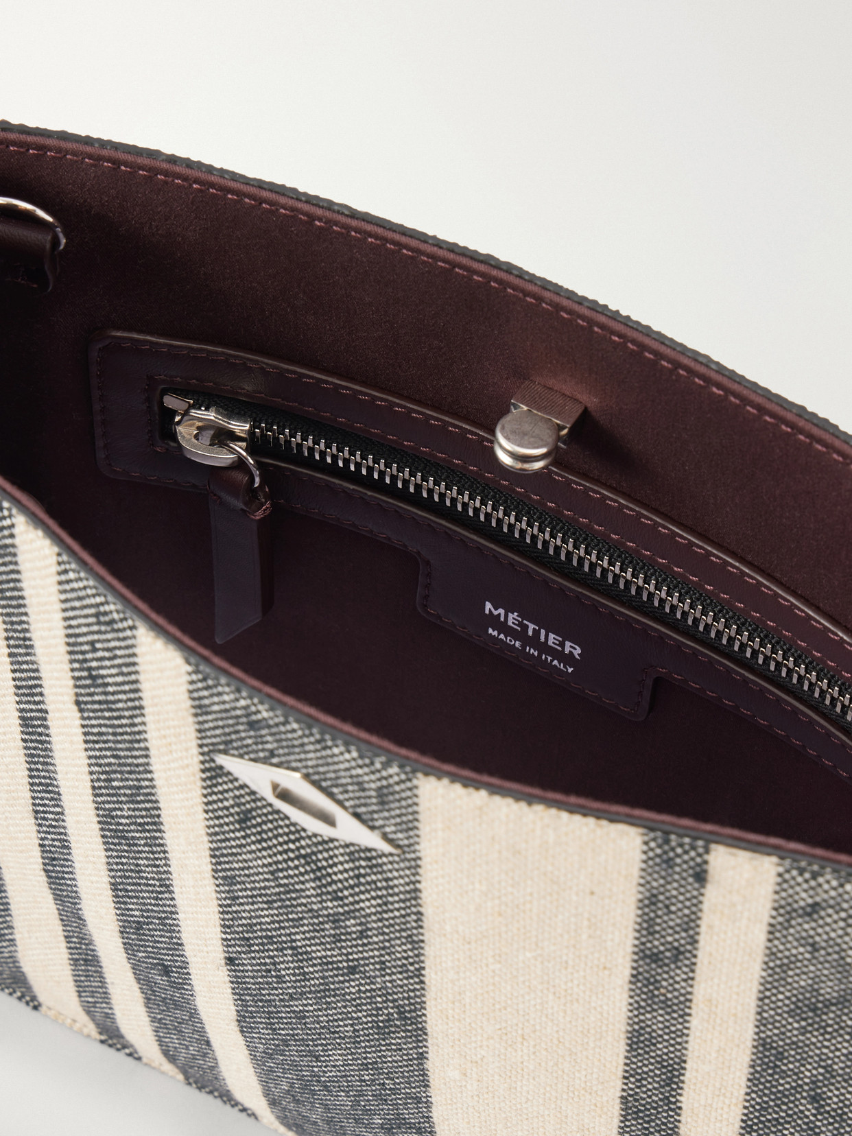 Métier - Stowaway Striped Canvas Shoulder Bag