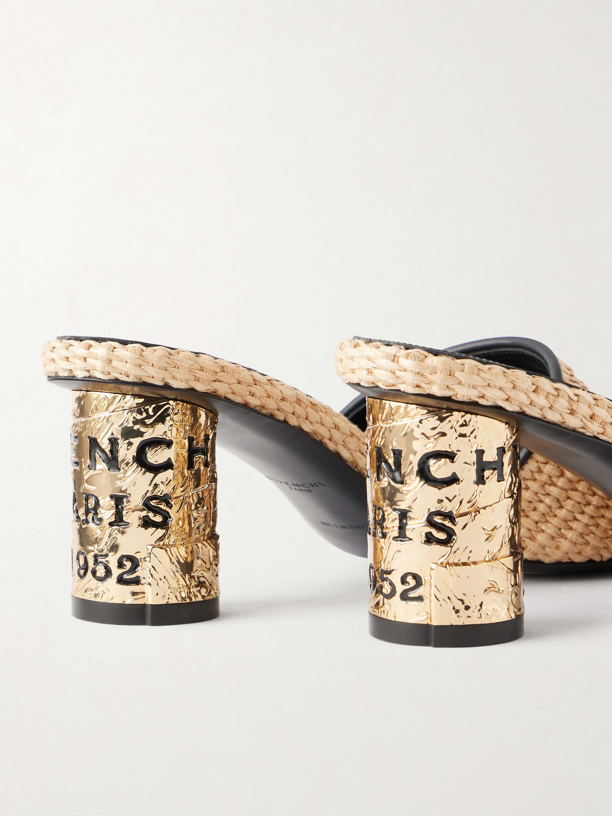 GIVENCHY Tape raffia mules | NET-A-PORTER