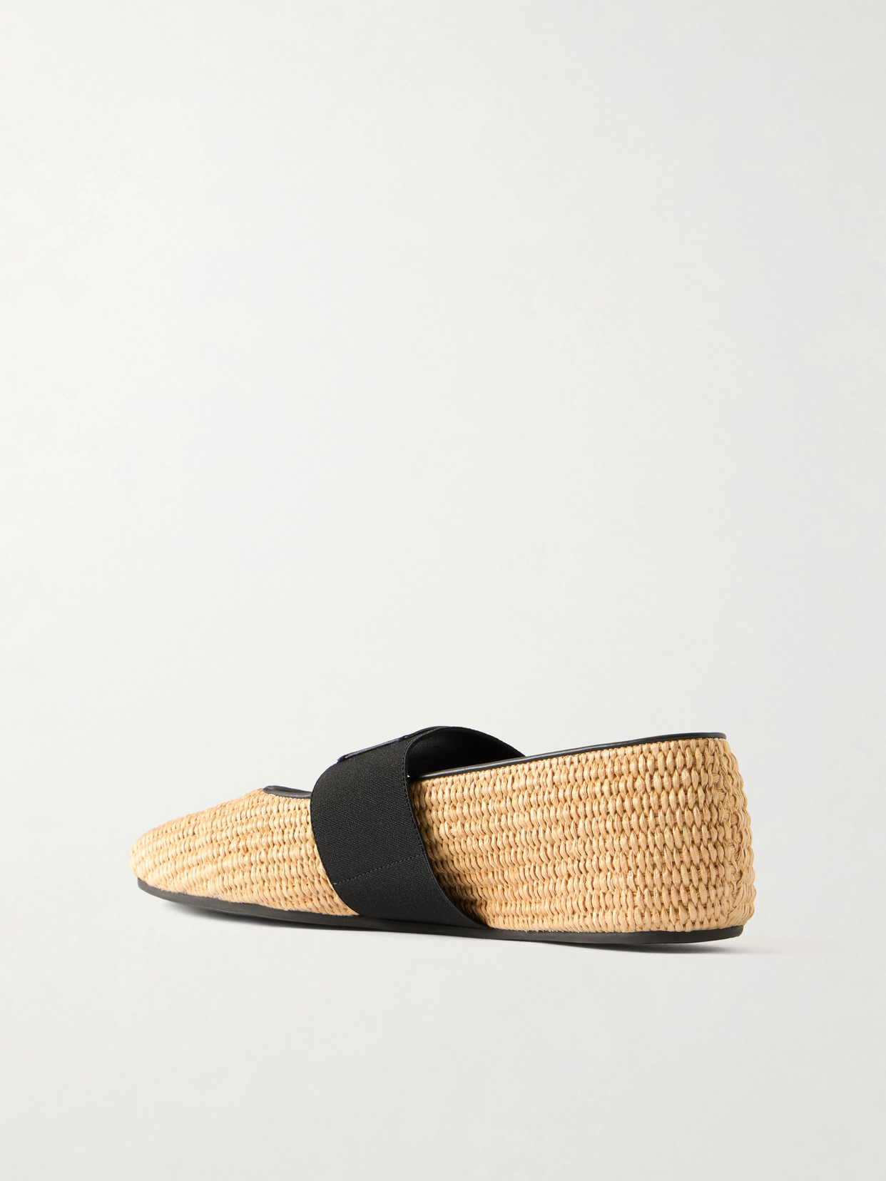 Givenchy Women's Sliced Square Raffia-effect Ballerinas In Nude