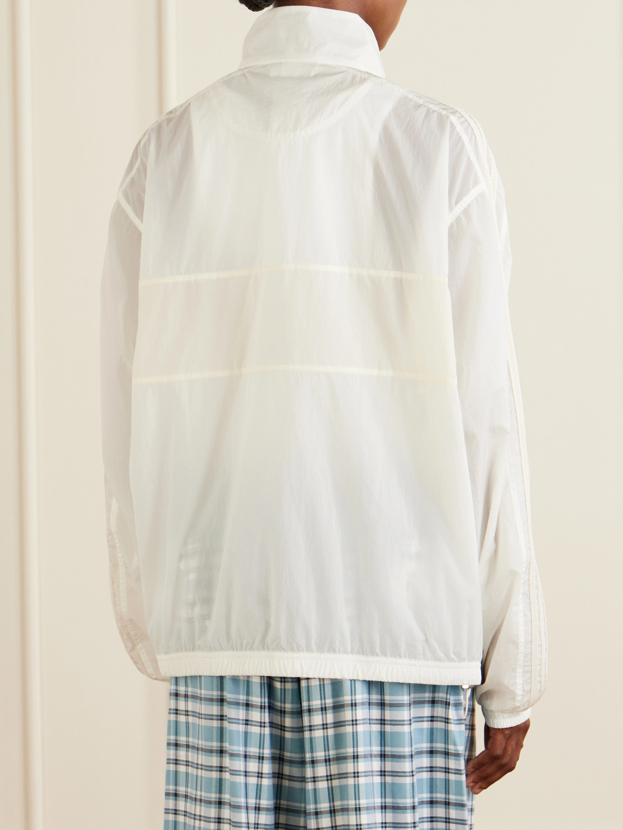 + Wales Bonner Logo-Embroidered Recycled-Shell Track Jacket
