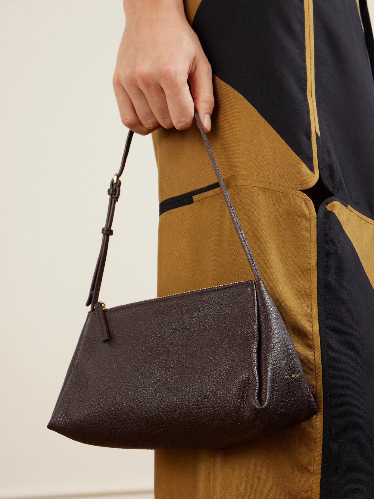 Collection - Aurelis Textured-Leather Shoulder Bag