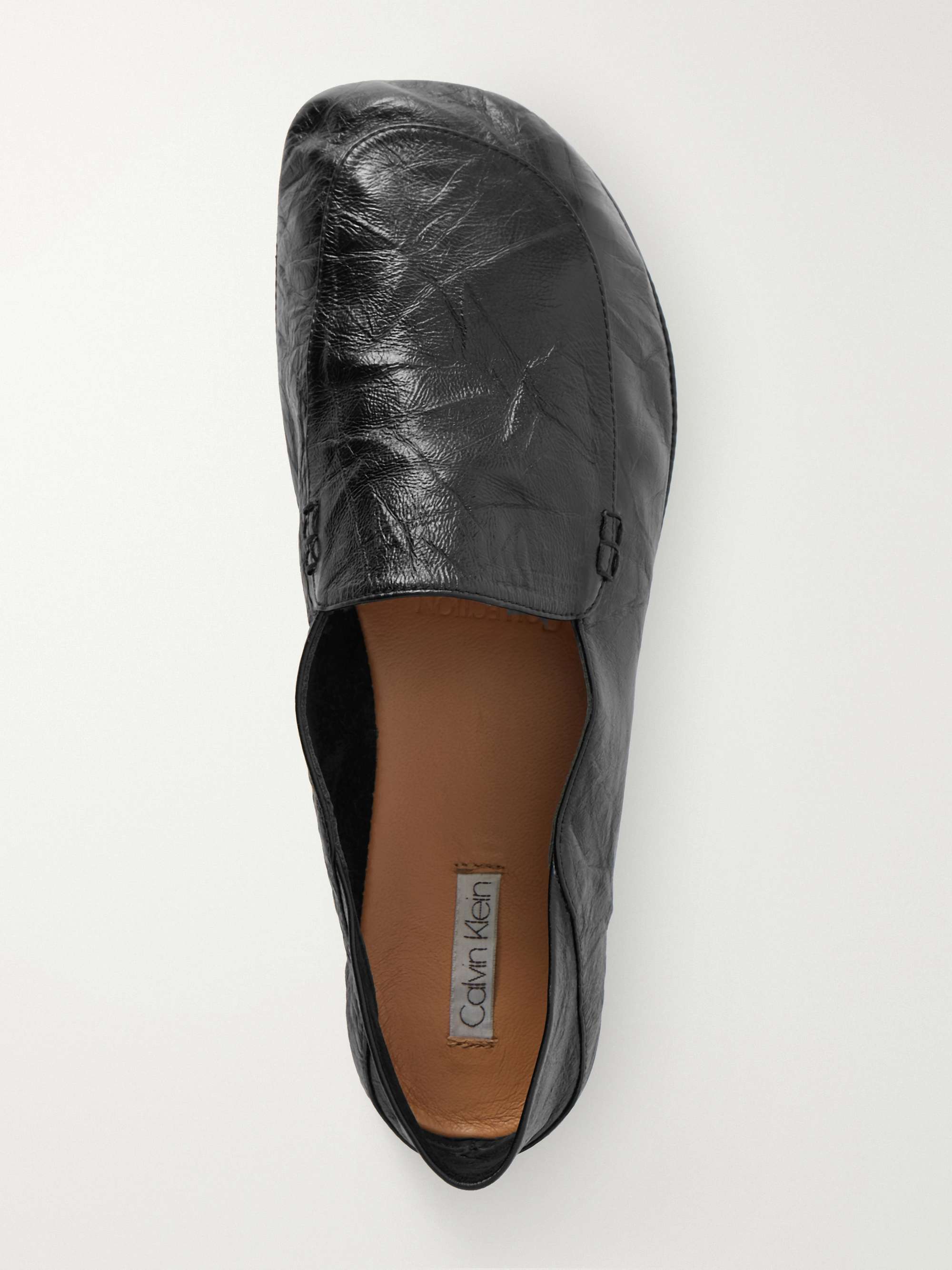 CALVIN KLEIN COLLECTION Vela leather loafers | NET-A-PORTER