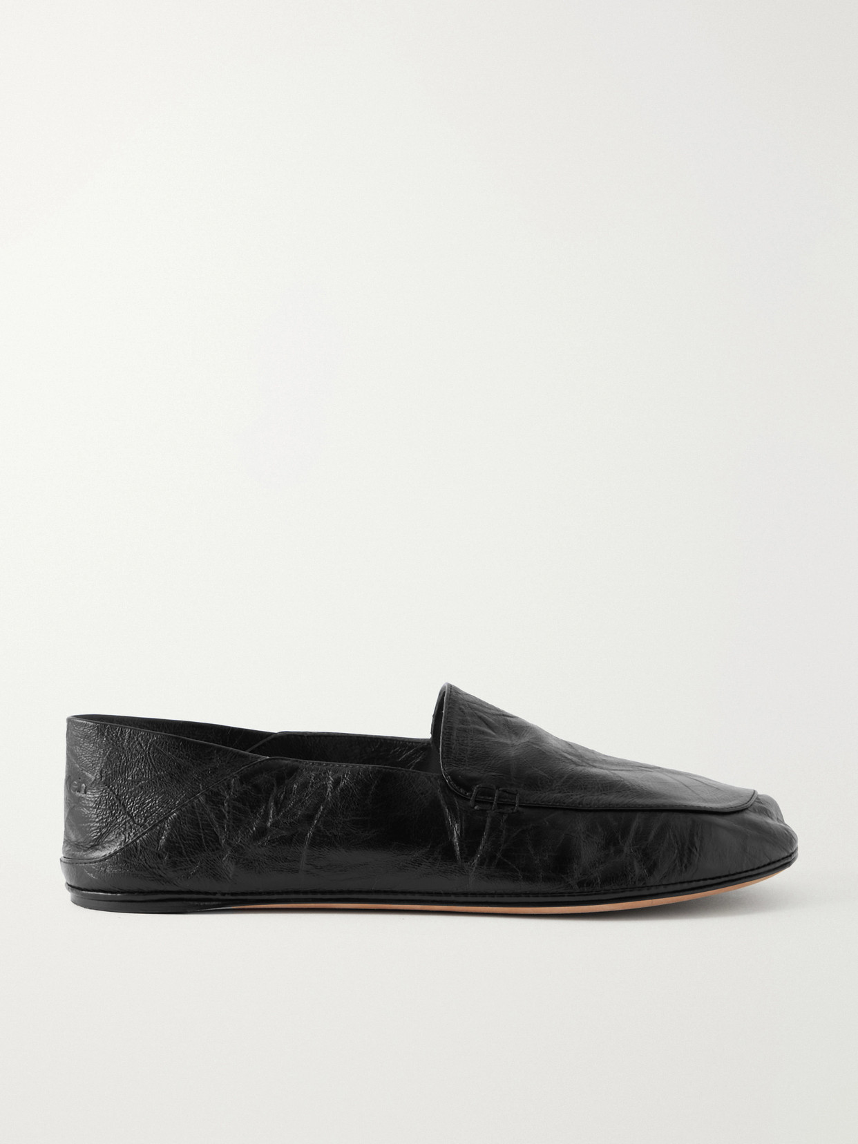 Calvin Klein Collection Vela Leather Loafers In Black