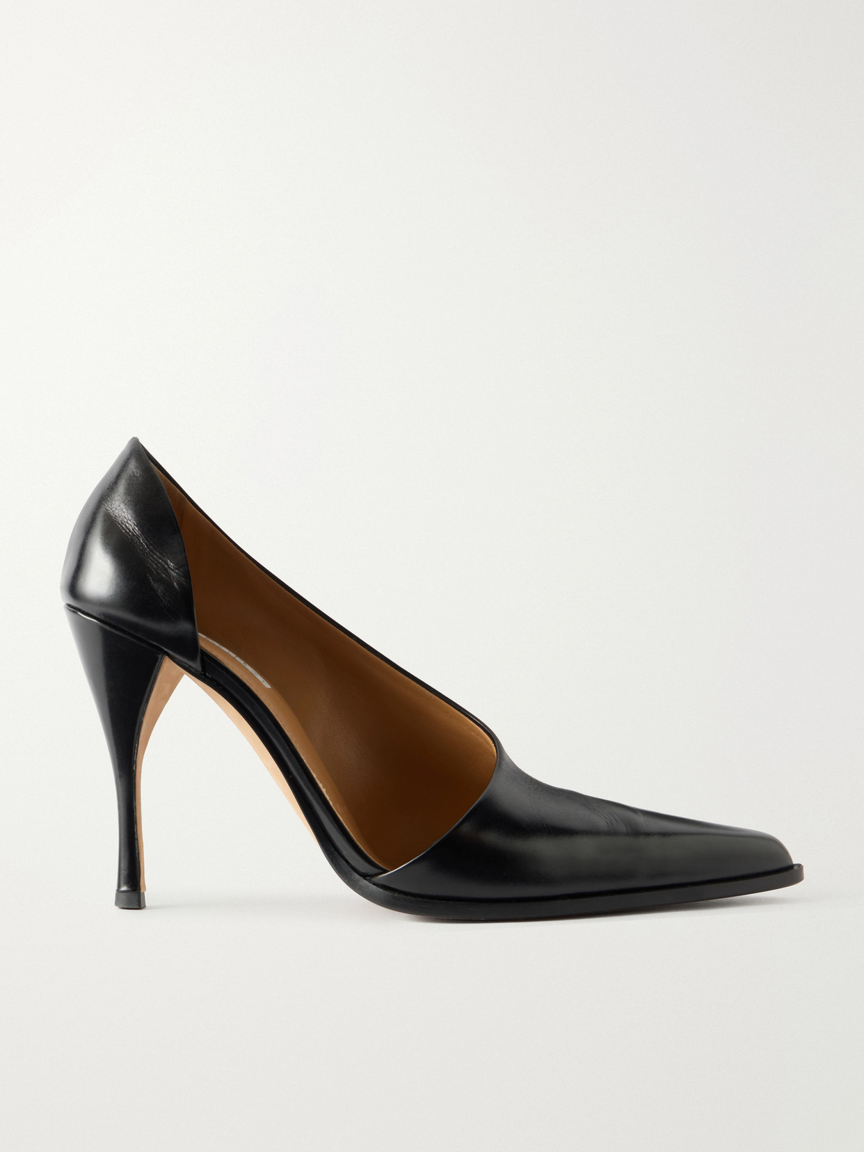 Calvin Klein Collection Rea Leather Pumps In Black