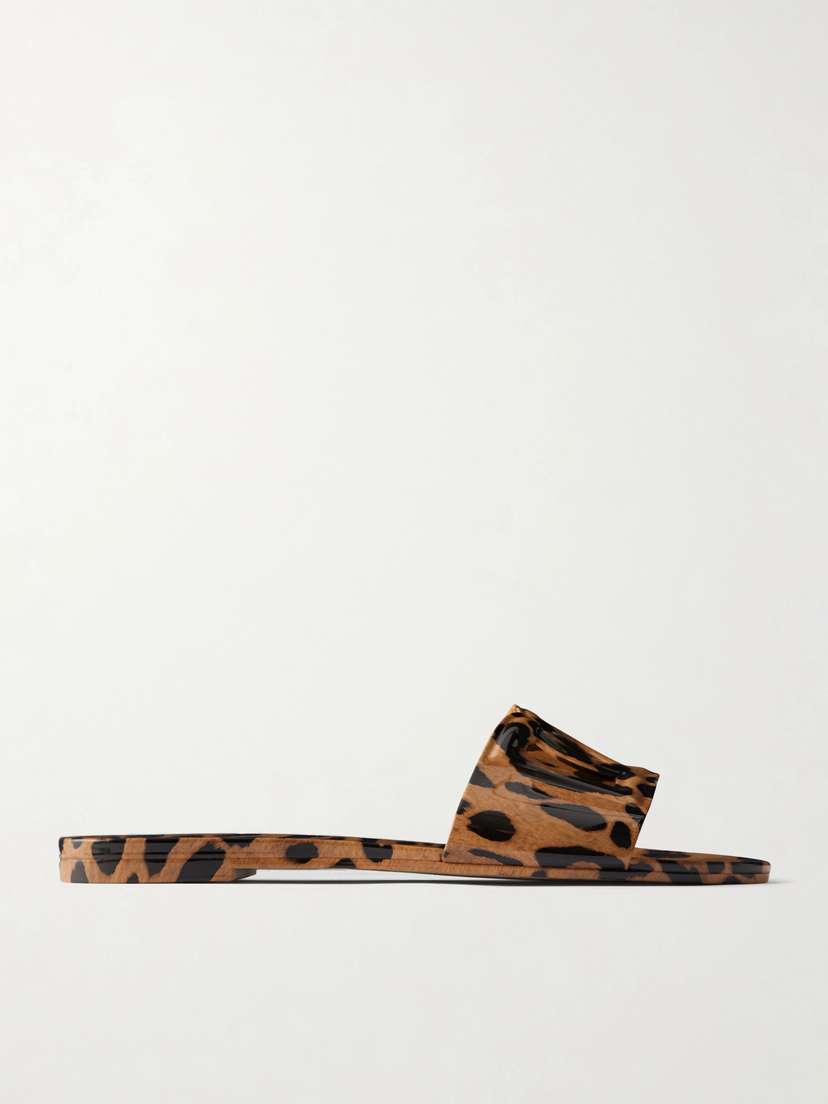 Dolce & Gabbana Bianca Logo-embossed Leopard-print Rubber Flats | Thumbnail 7