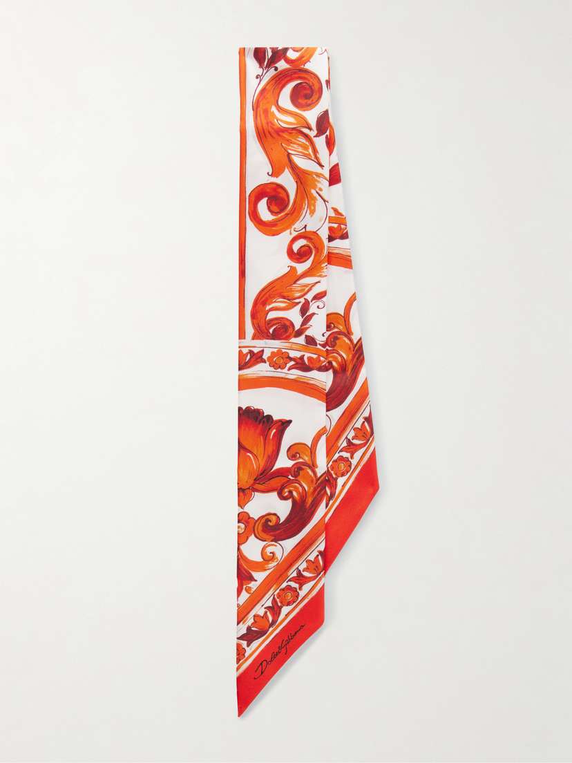 Dolce & Gabbana Floral-print Silk-twill Scarf | Thumbnail 4 Dolce & Gabbana Floral-print Silk-twill Scarf | Thumbnail 4