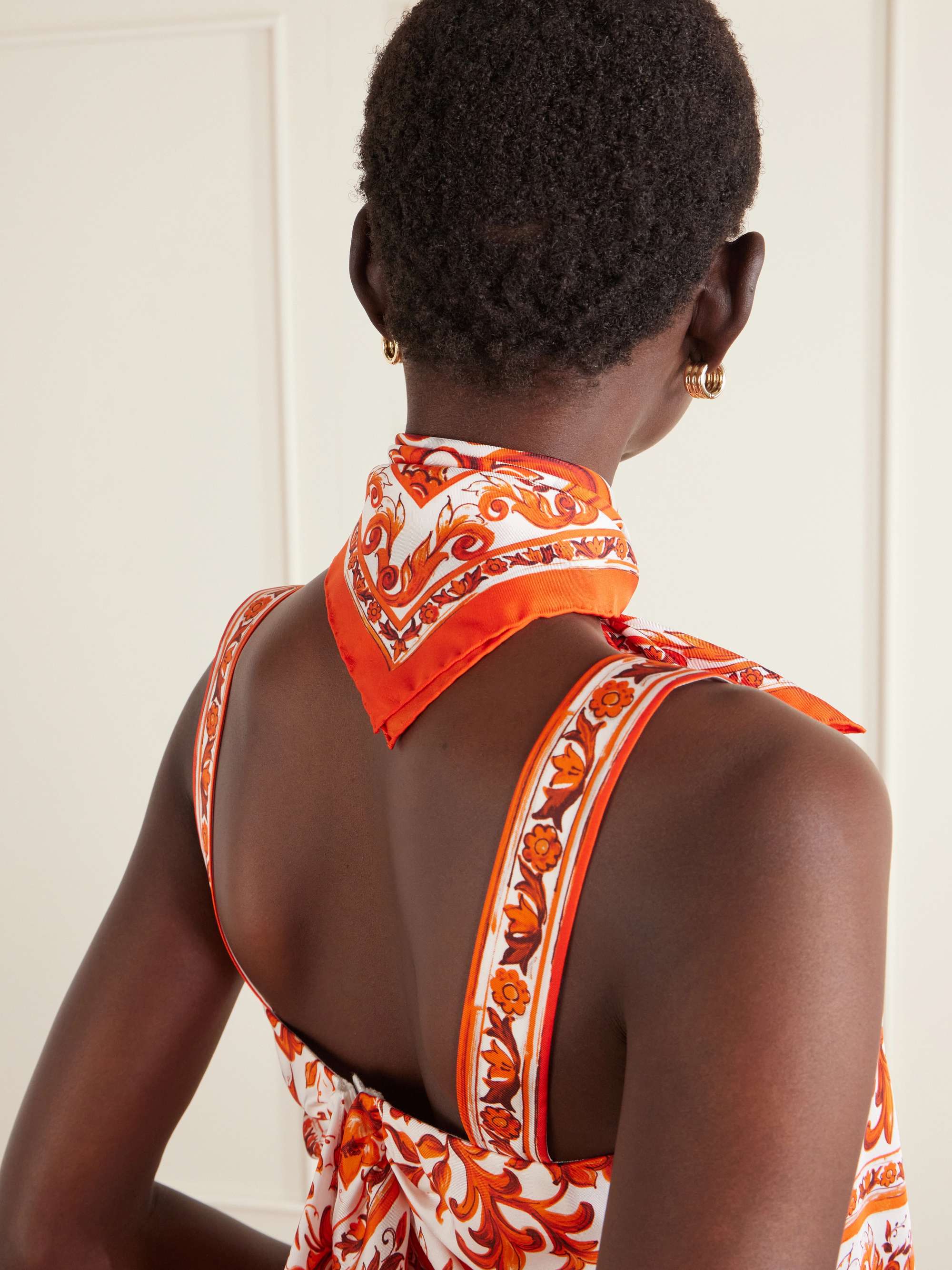 DOLCE&GABBANA Printed silk-twill foulard | NET-A-PORTER