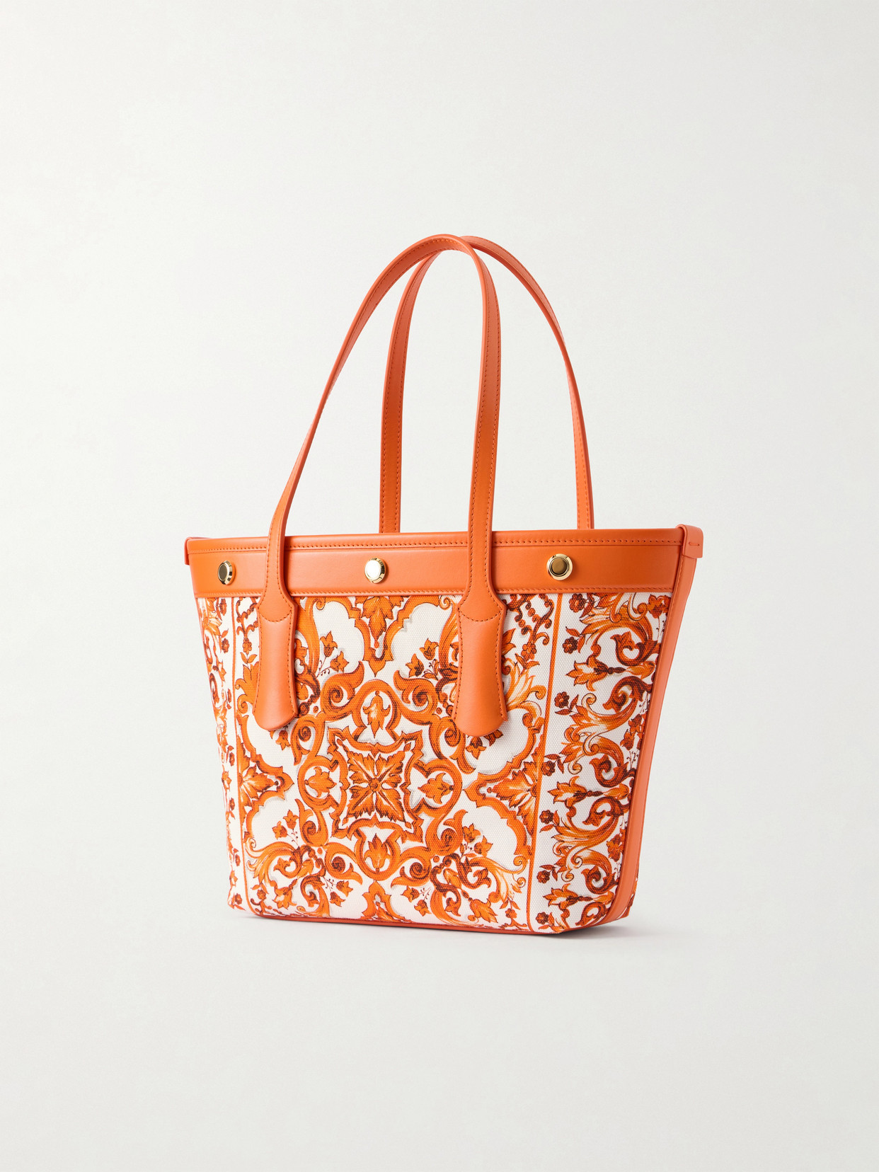 Kendra Printed Logo-Embellished Leather-Trimmed Canvas Shoulder Bag