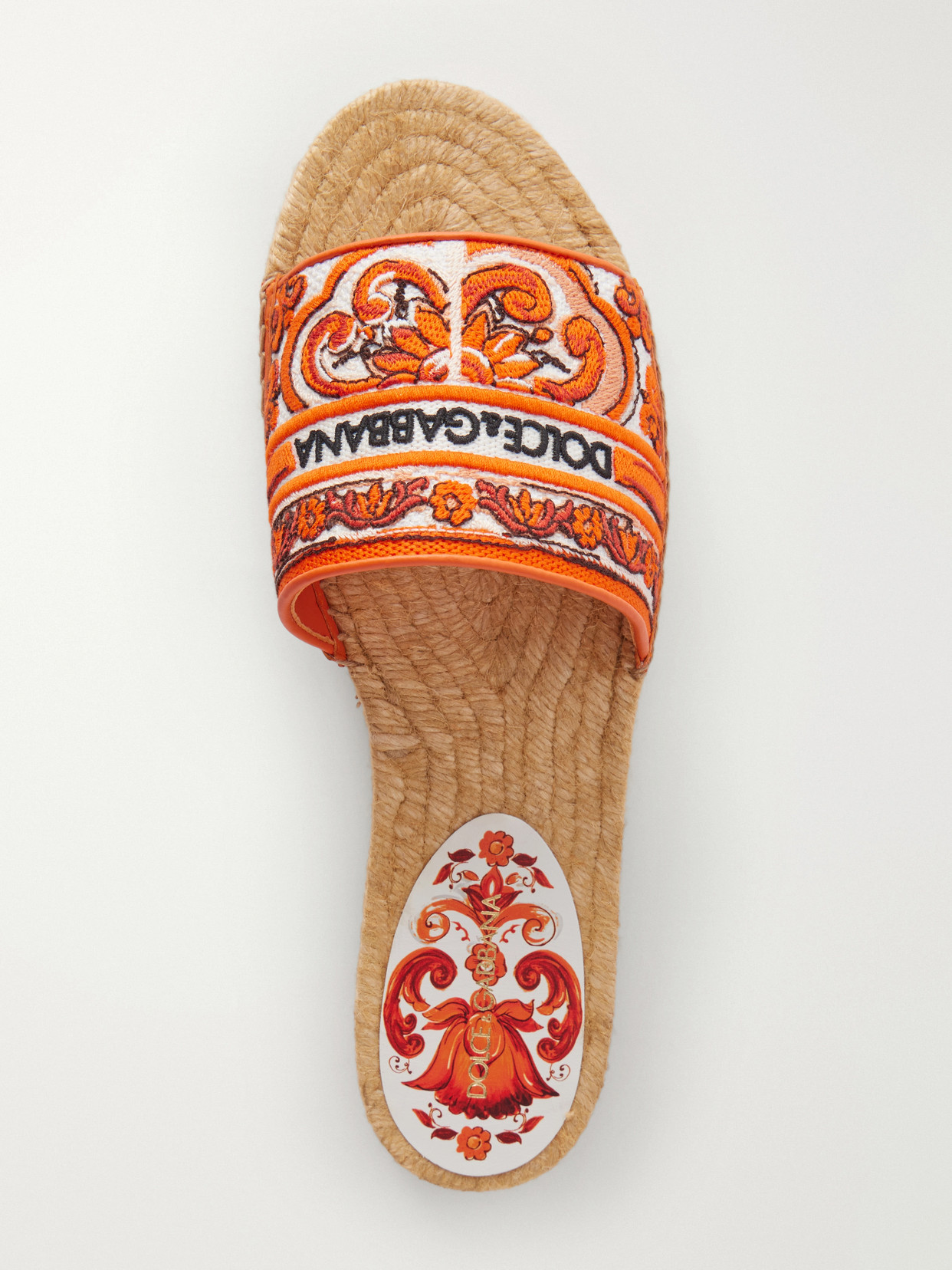 Leather-Trimmed Espadrille Sandals