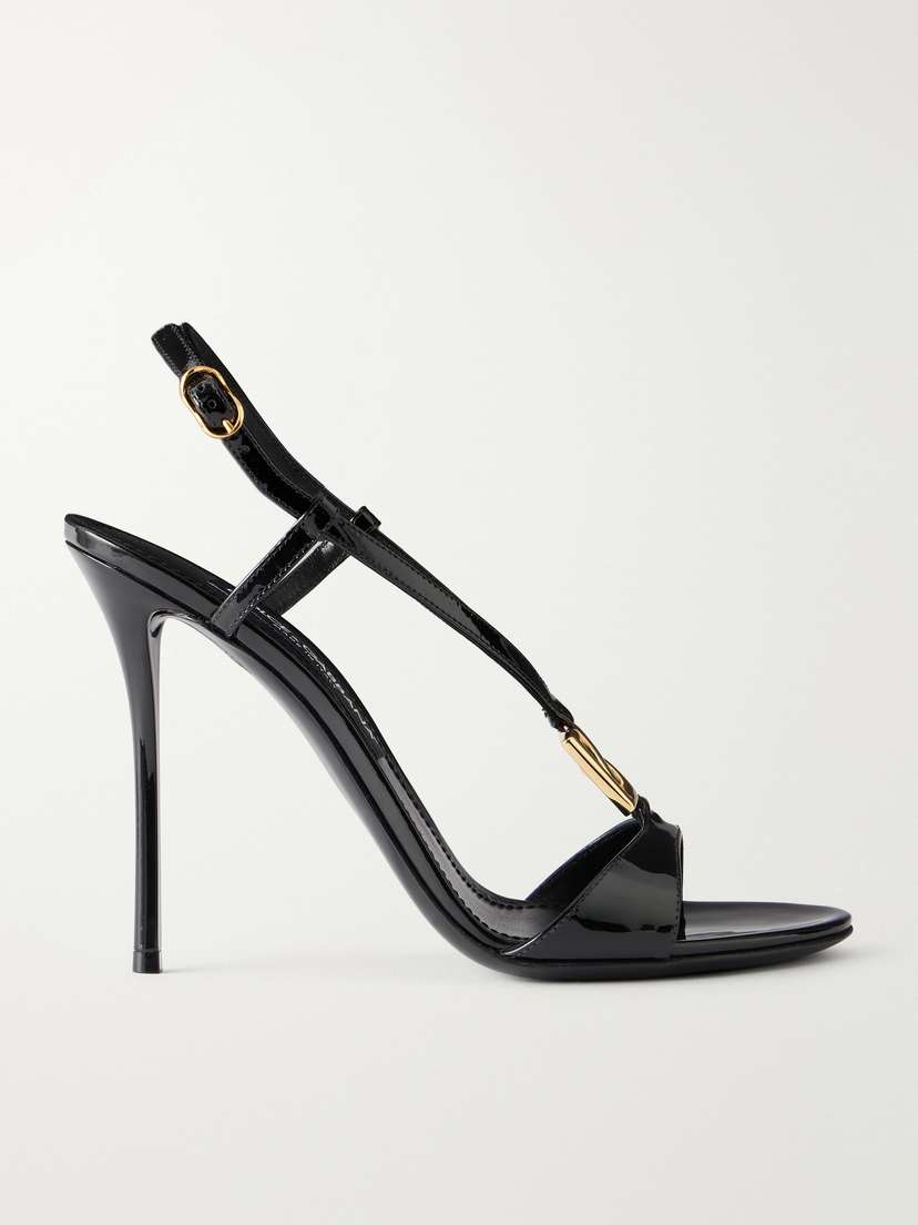 Dolce & Gabbana Logo-detailed 105 Patent-leather Sandals