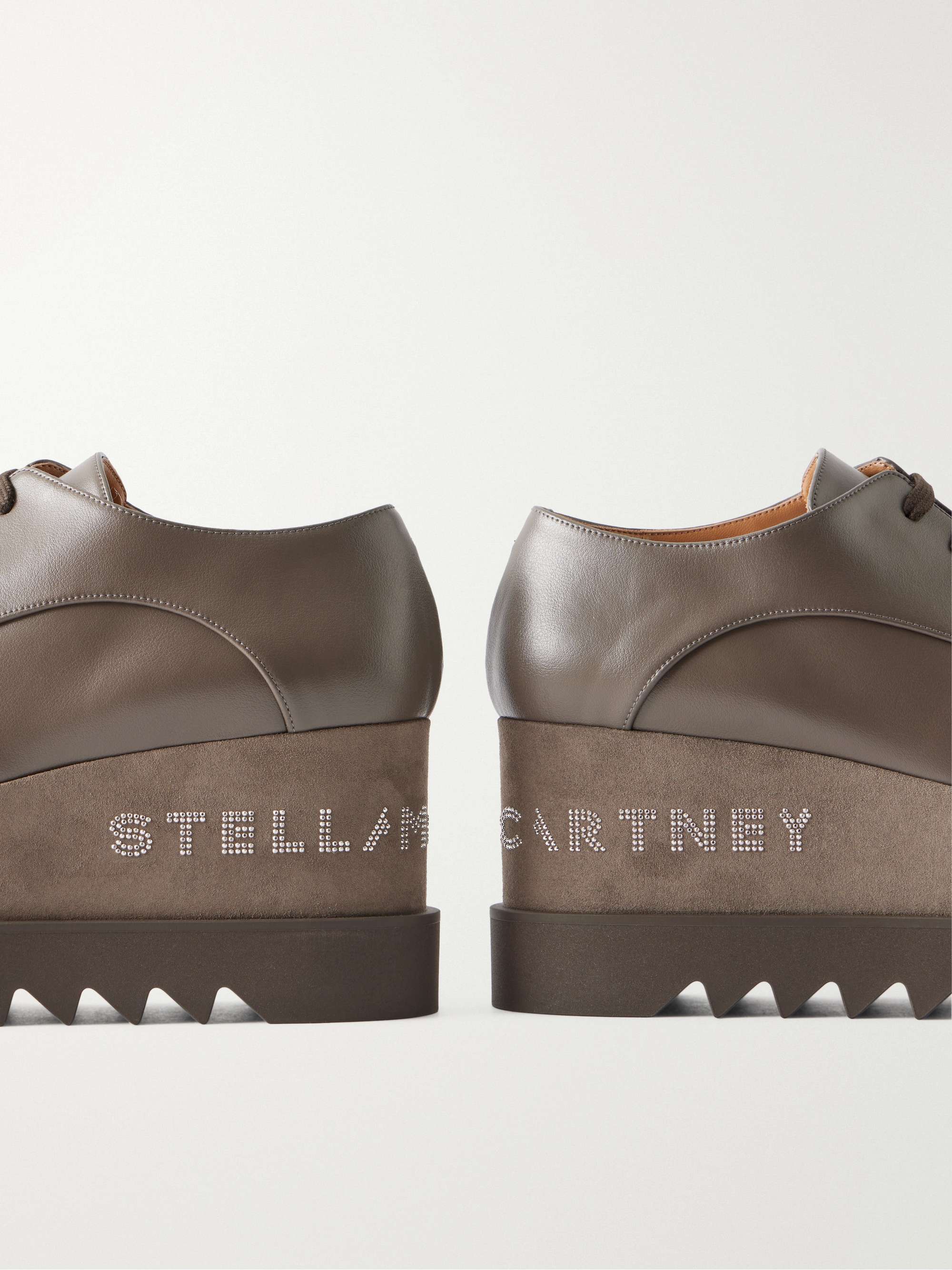 STELLA MCCARTNEY Elyse logo-embellished vegan leather platform