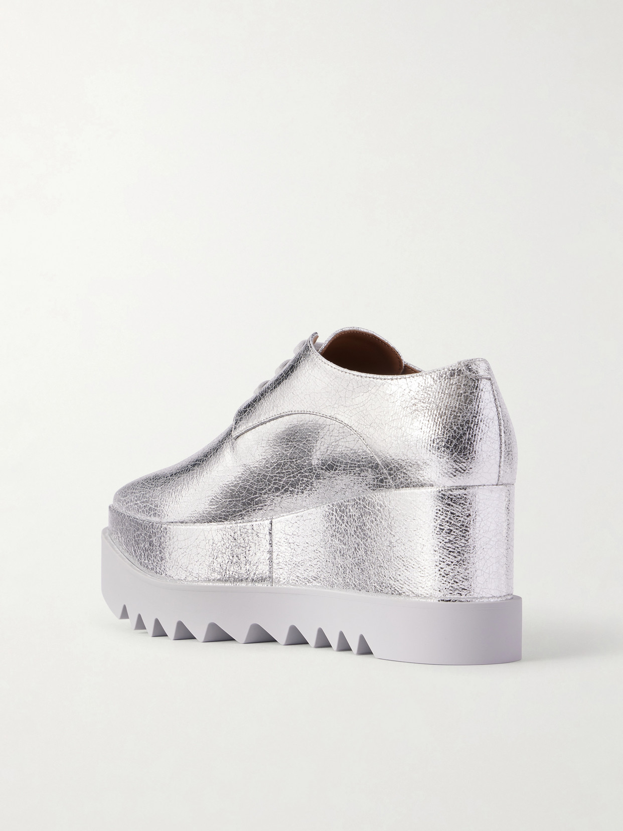 Elyse Woven Metallic Vegetarian Material Platform Brogues