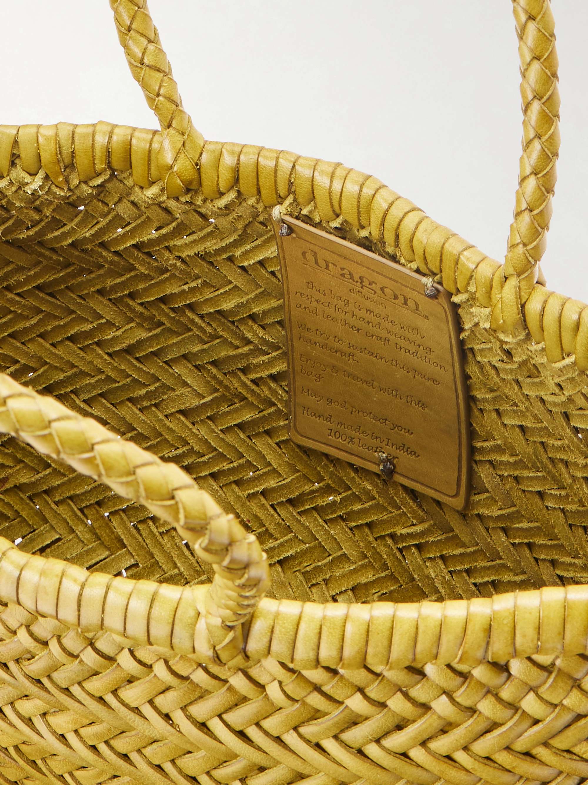 DRAGON DIFFUSION Gora mini woven leather tote | NET-A-PORTER