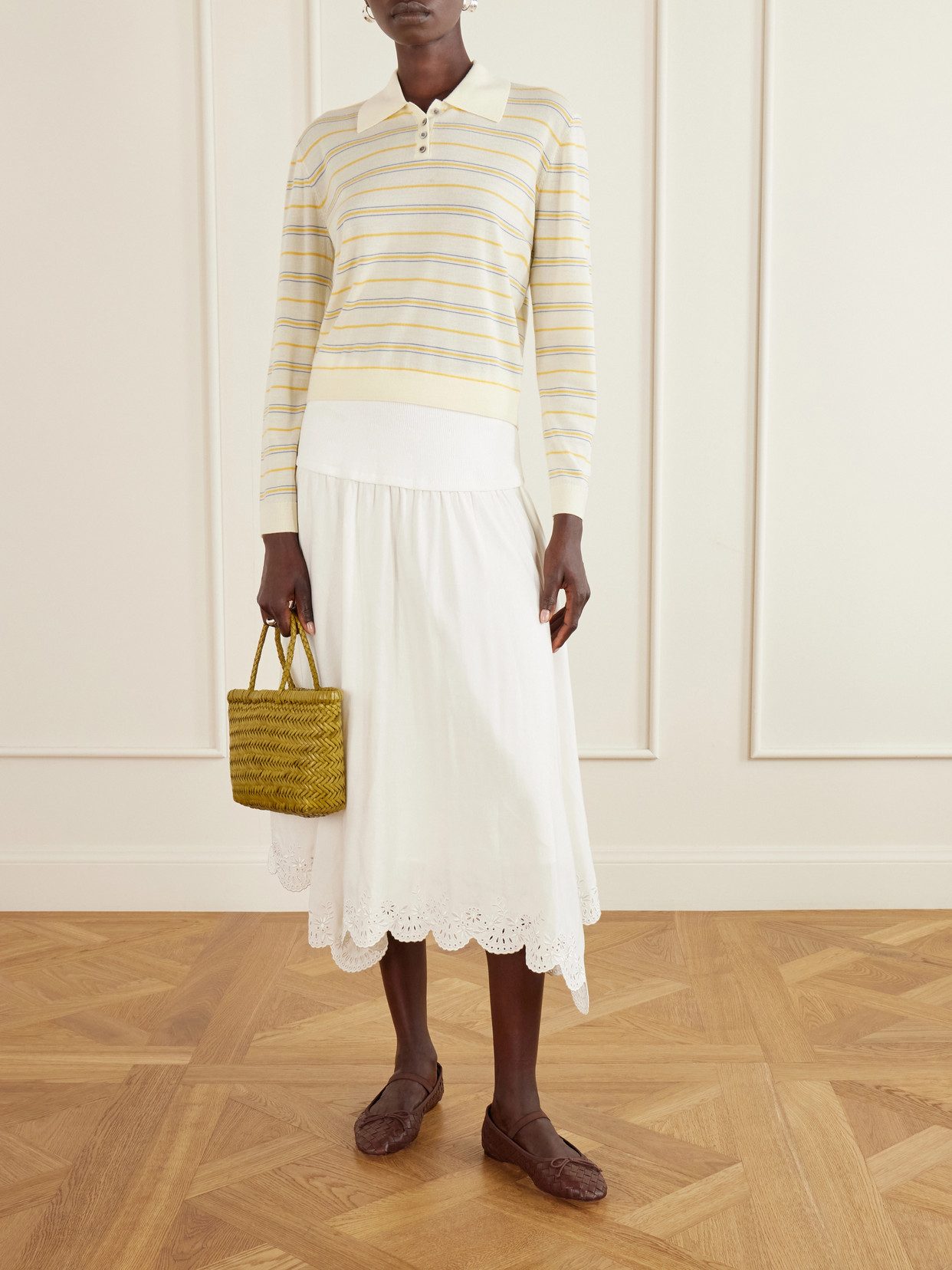 Gora Mini Woven Leather Tote