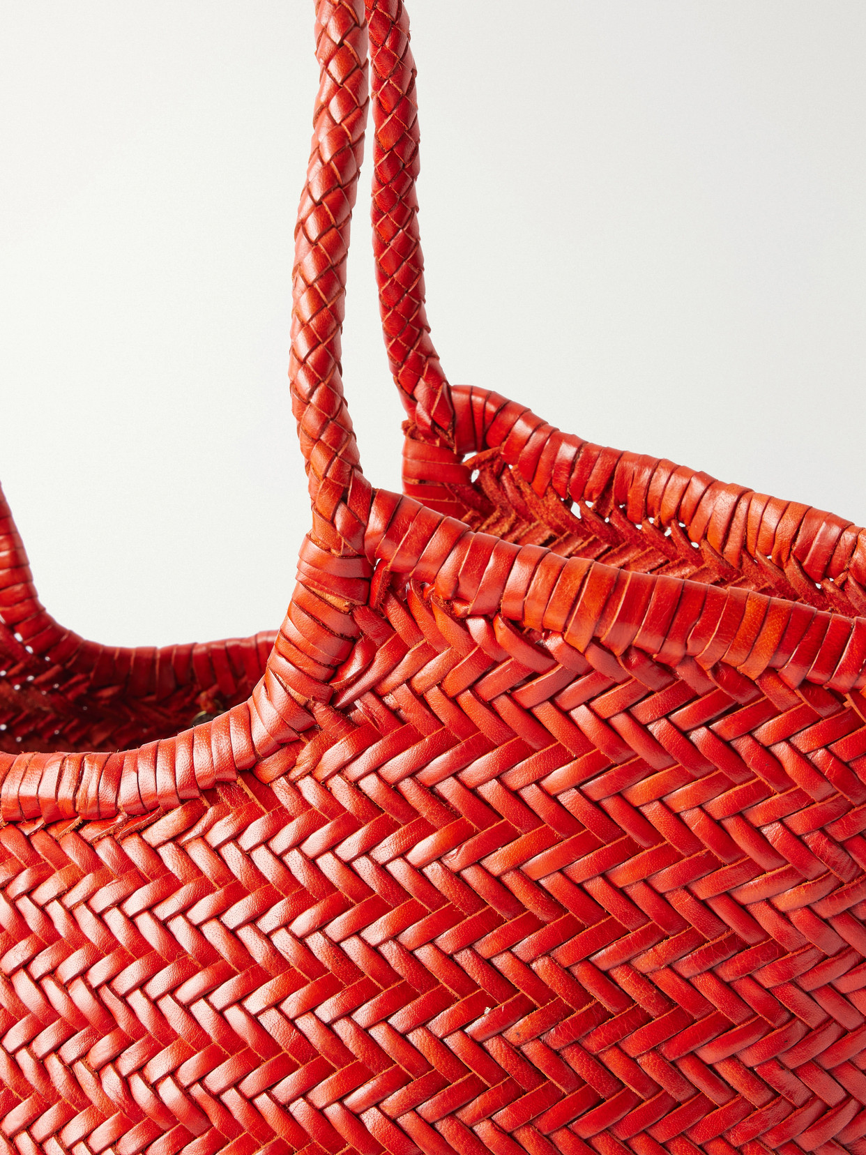 Nantucket Woven Leather Tote