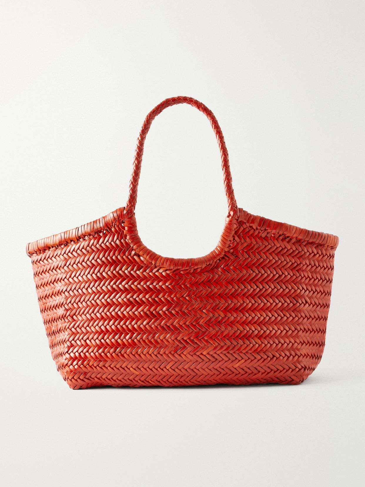 Nantucket woven leather tote