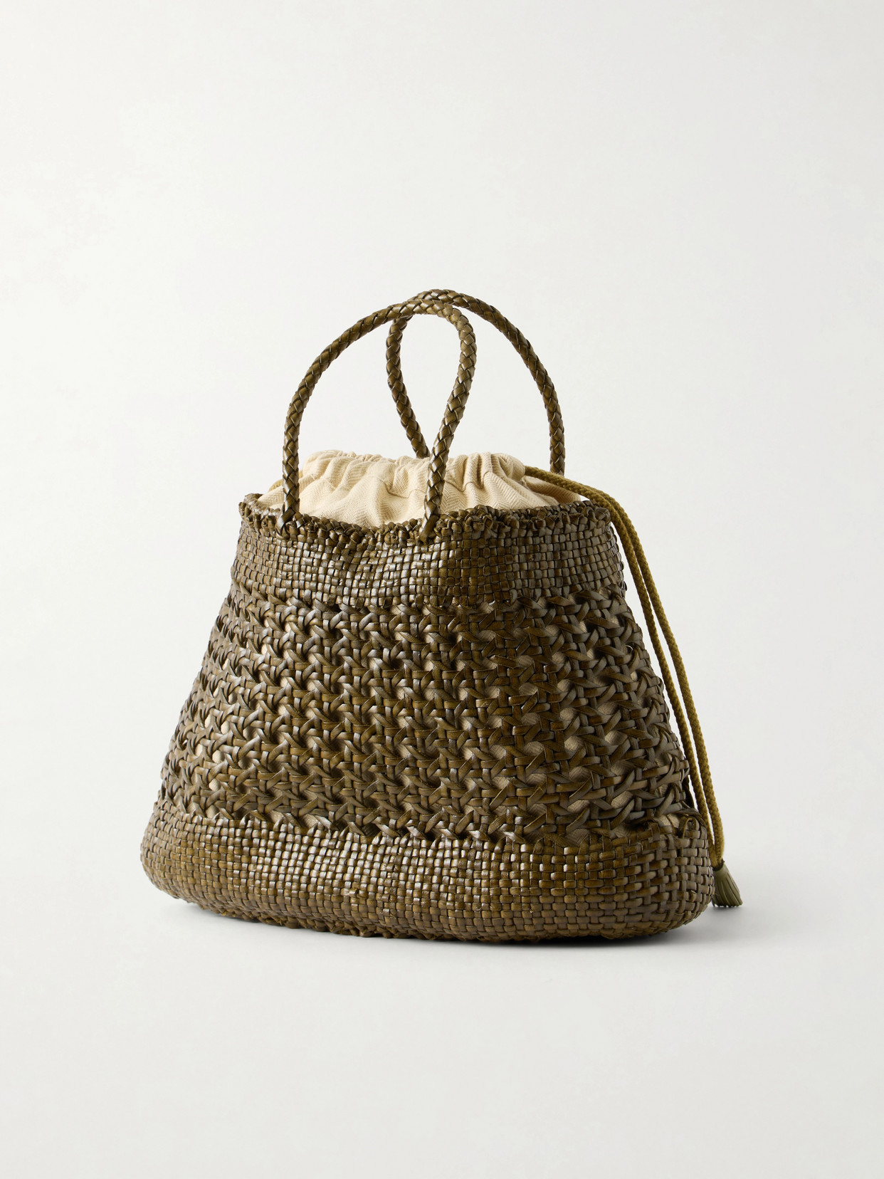 Santa Cano Woven Leather Tote