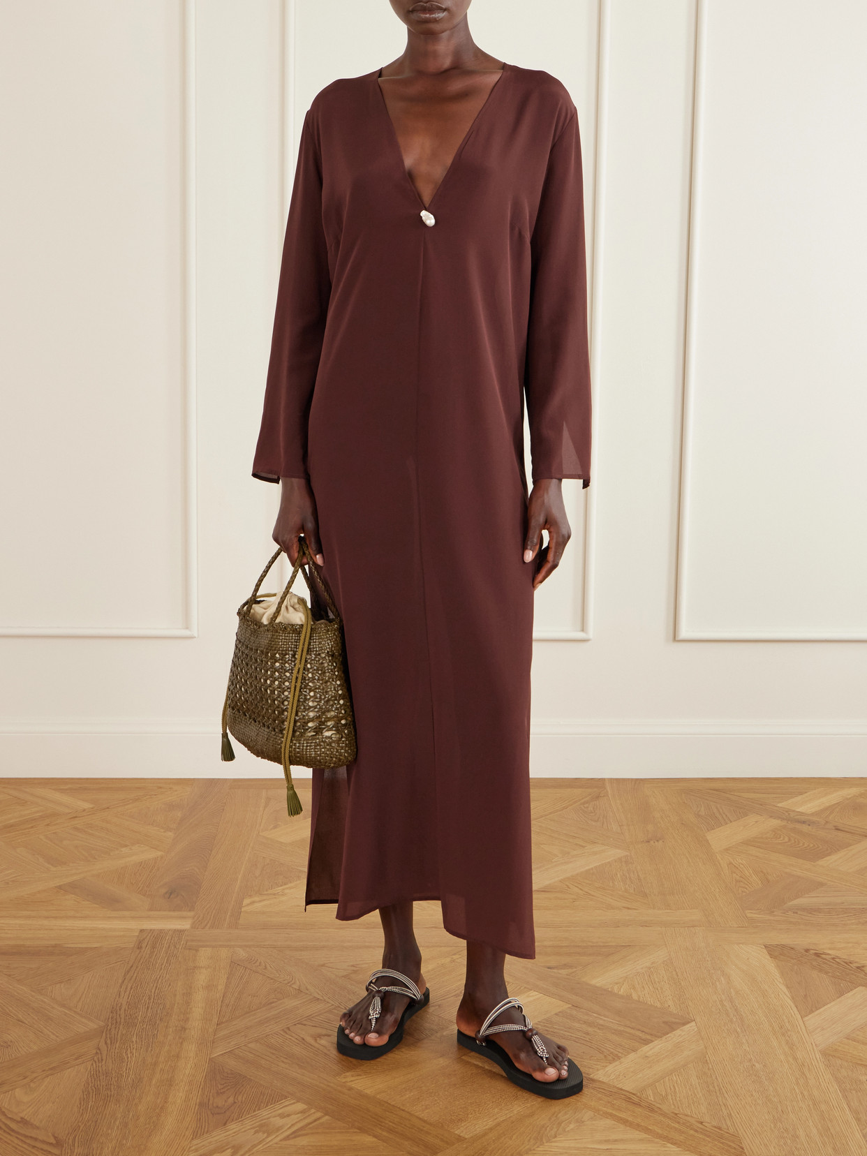 Santa Cano Woven Leather Tote